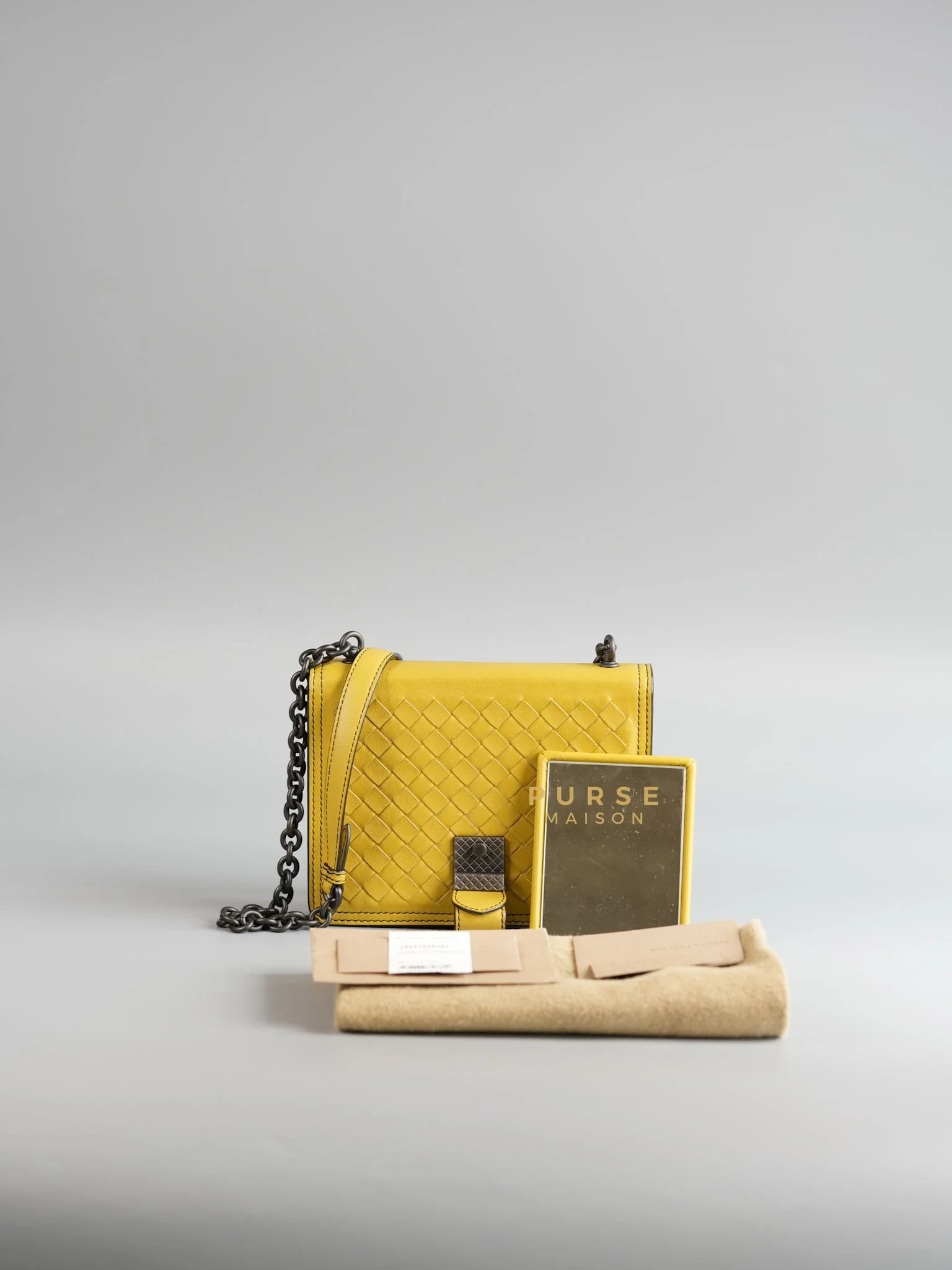 Bottega Veneta Mini Runway in Yellow Intrecciato Leather Shoulder Bag - Image 39