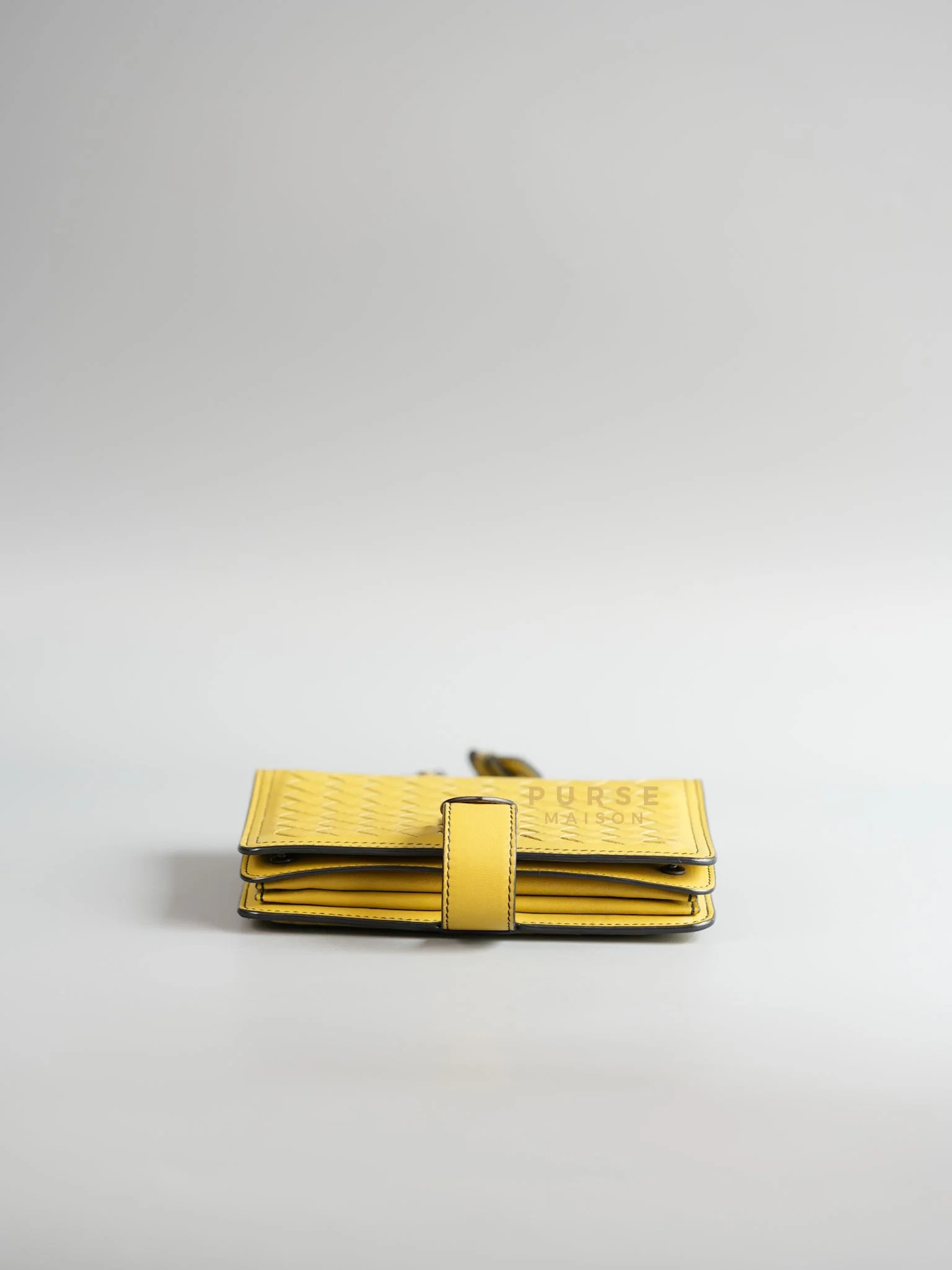 Bottega Veneta Mini Runway in Yellow Intrecciato Leather Shoulder Bag - Image 4