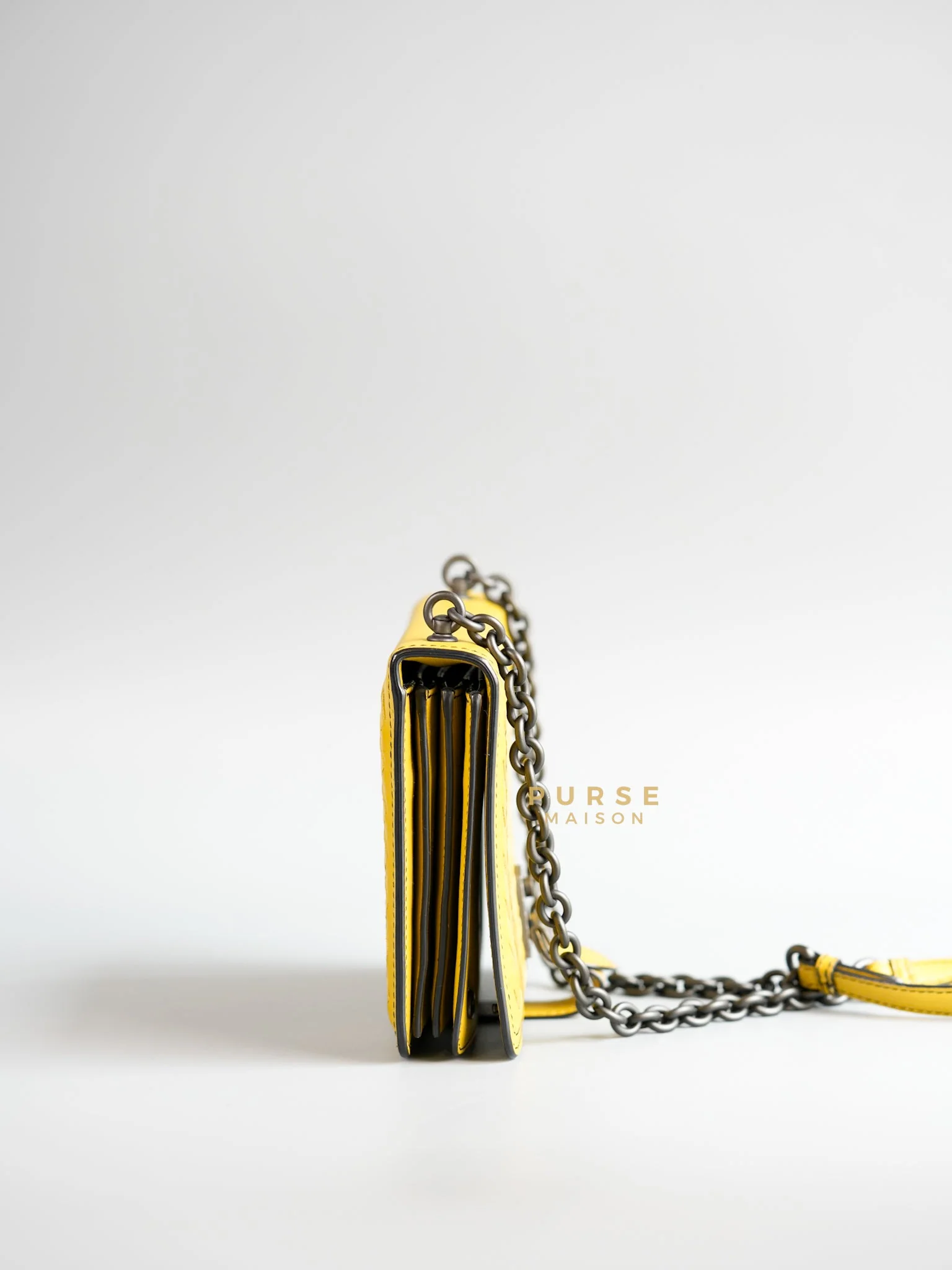 Bottega Veneta Mini Runway in Yellow Intrecciato Leather Shoulder Bag - Image 6