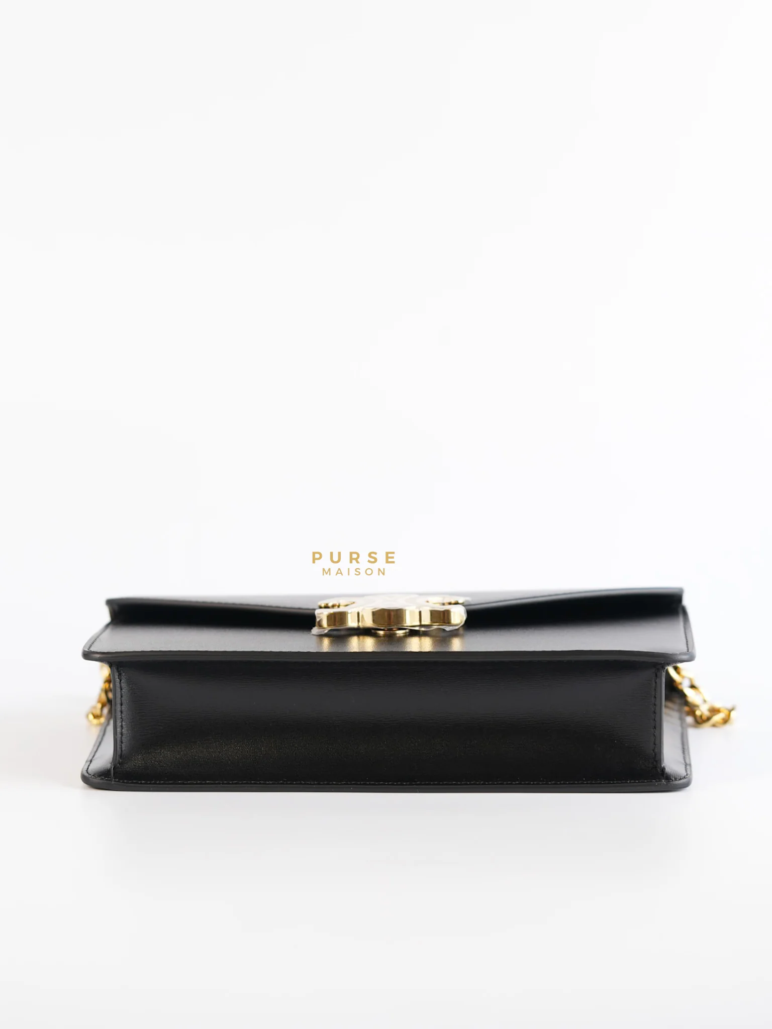Celine Wallet On Chain Margo Black in Smooth Leather - Image 4