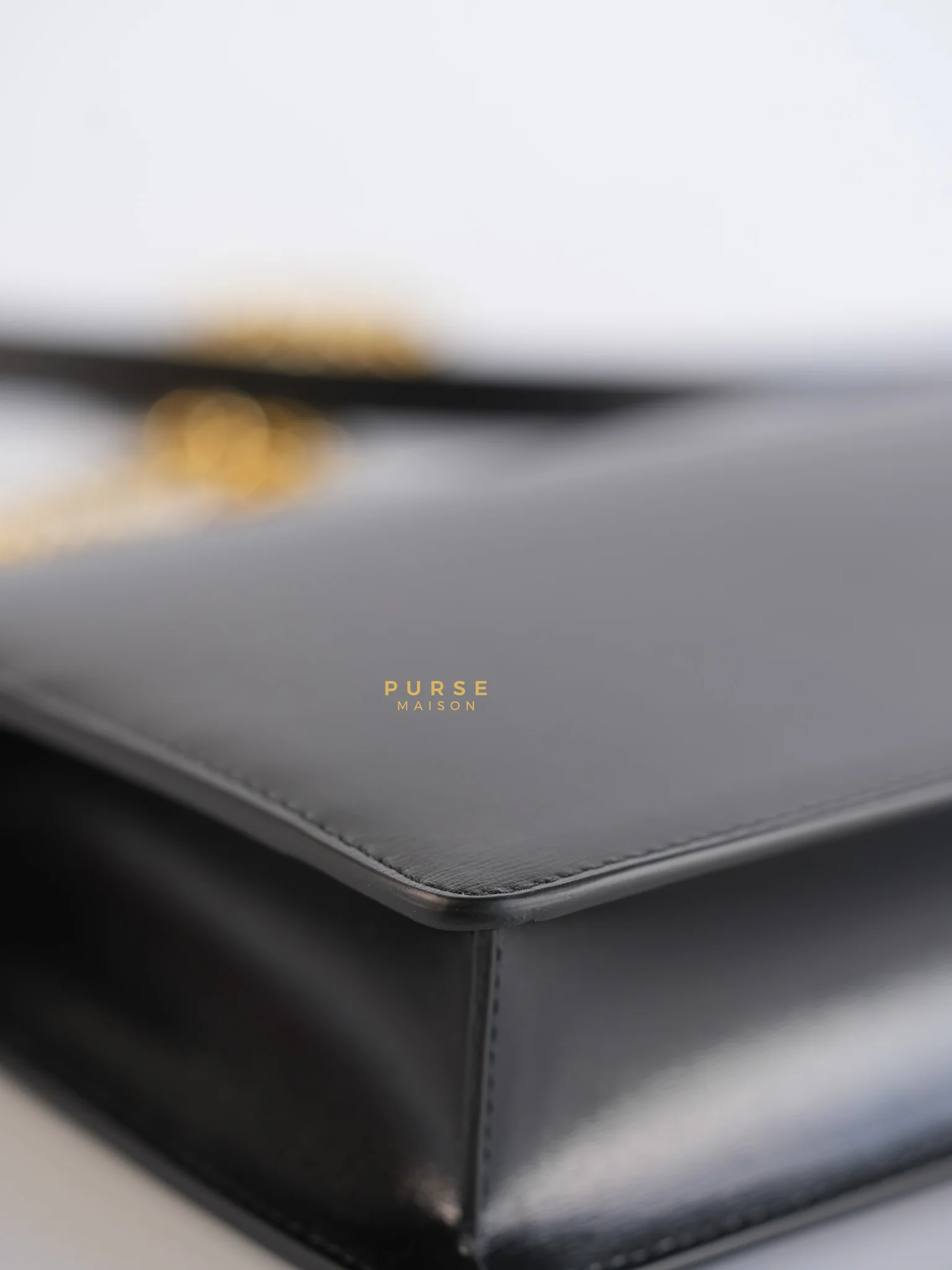 Celine Wallet On Chain Margo Black in Smooth Leather - Image 9