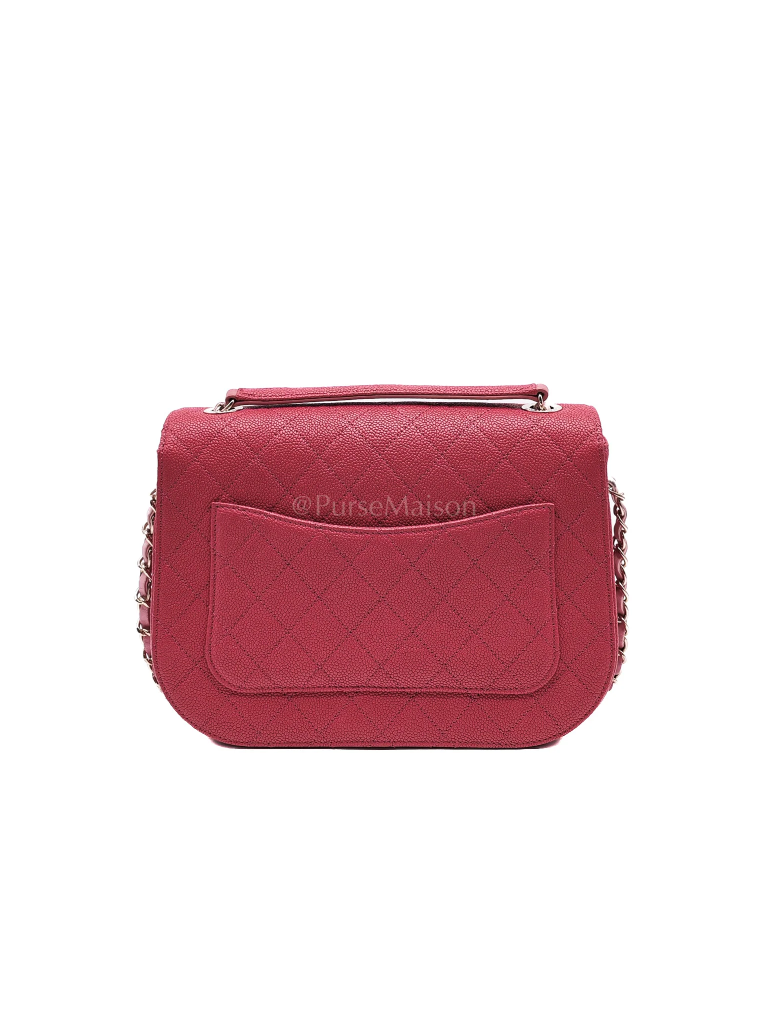 Chanel Paris-Cuba Thread Around Flap in Red Caviar Leather and Light Gold Hardware Series 25 - Image 4