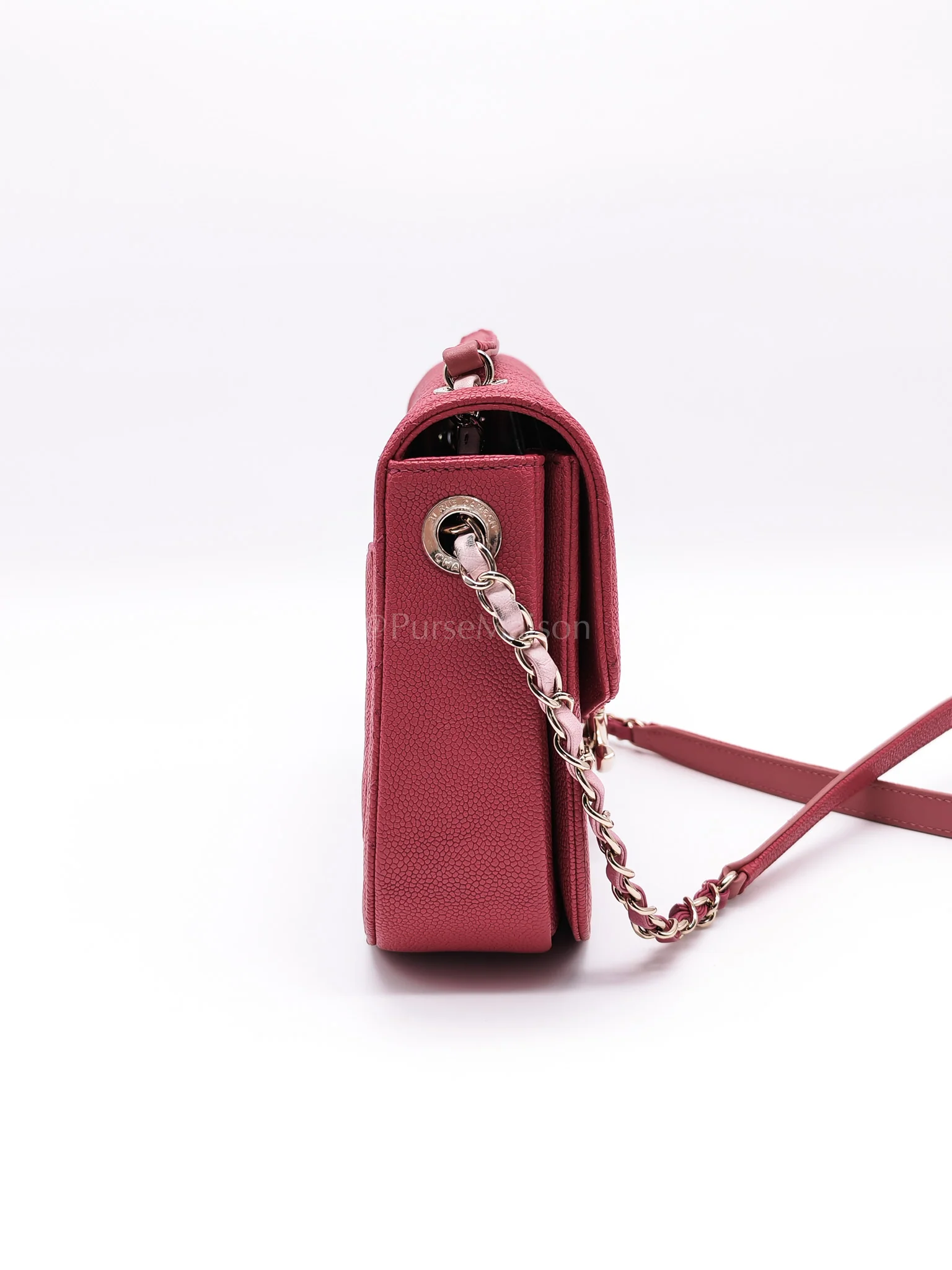 Chanel Paris-Cuba Thread Around Flap in Red Caviar Leather and Light Gold Hardware Series 25 - Image 5