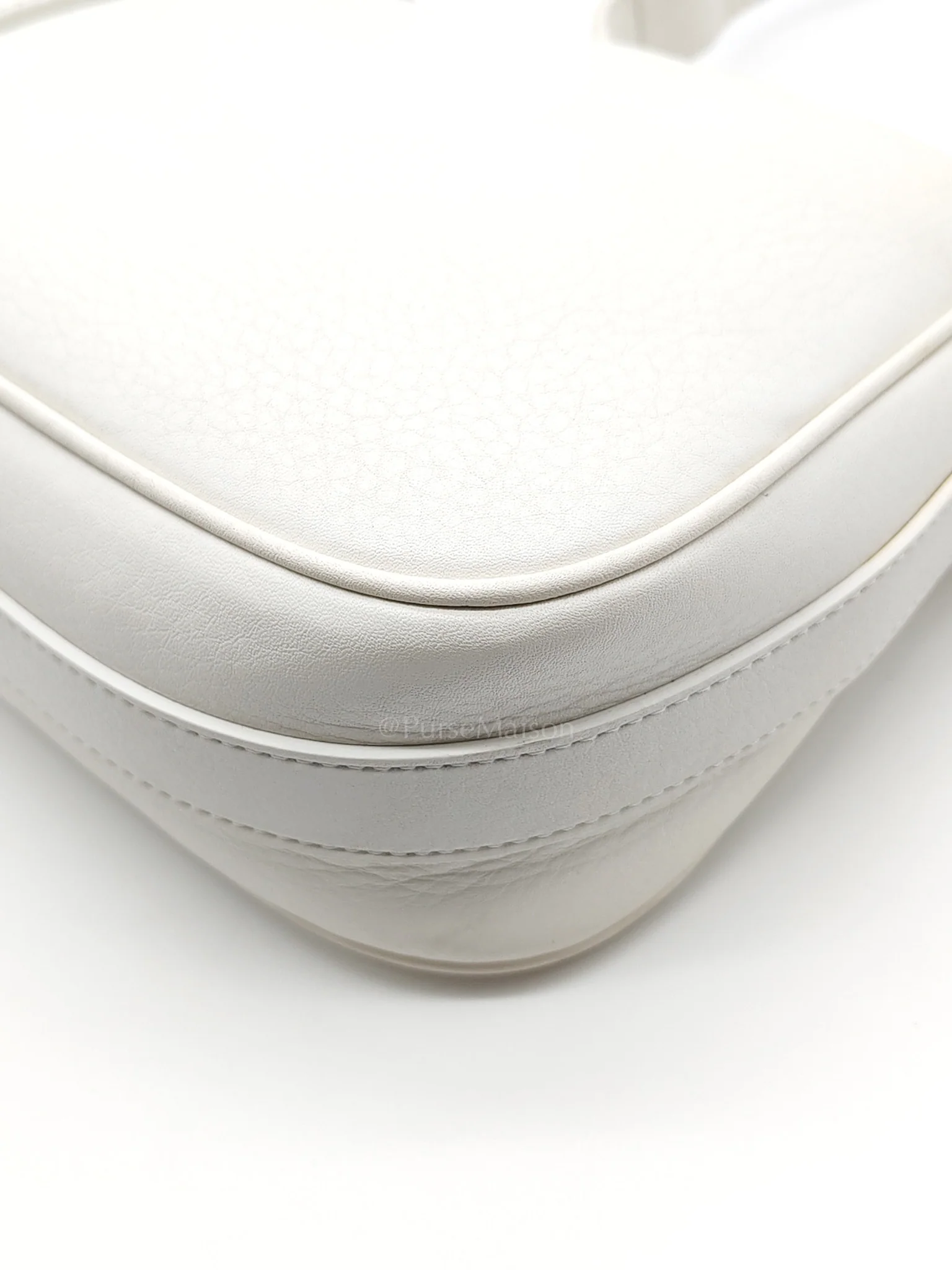 Christian Dior D Charm Pochette Shoulder Bag in White & Silver Hardware - Image 14
