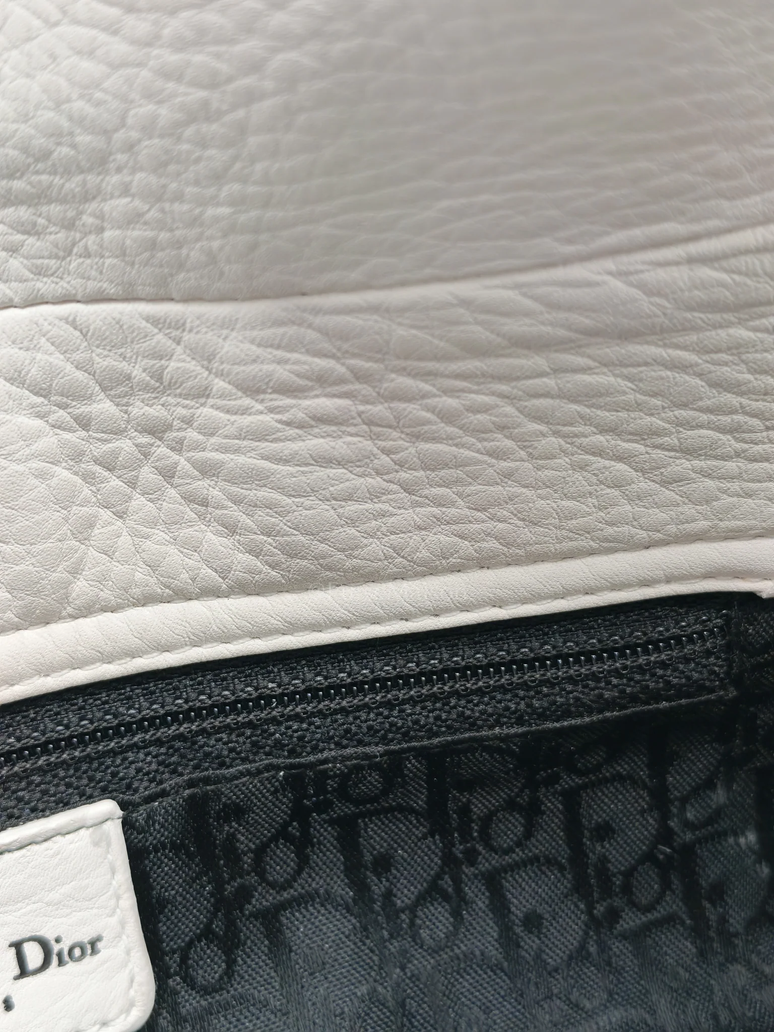 Christian Dior D Charm Pochette Shoulder Bag in White & Silver Hardware - Image 40