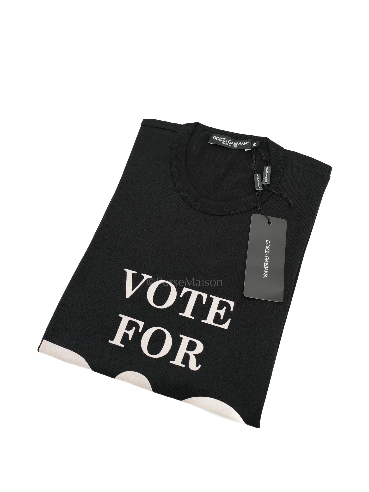 Dolce & Gabbana Vote for D&G T-Shirt Women in Black Size 36
