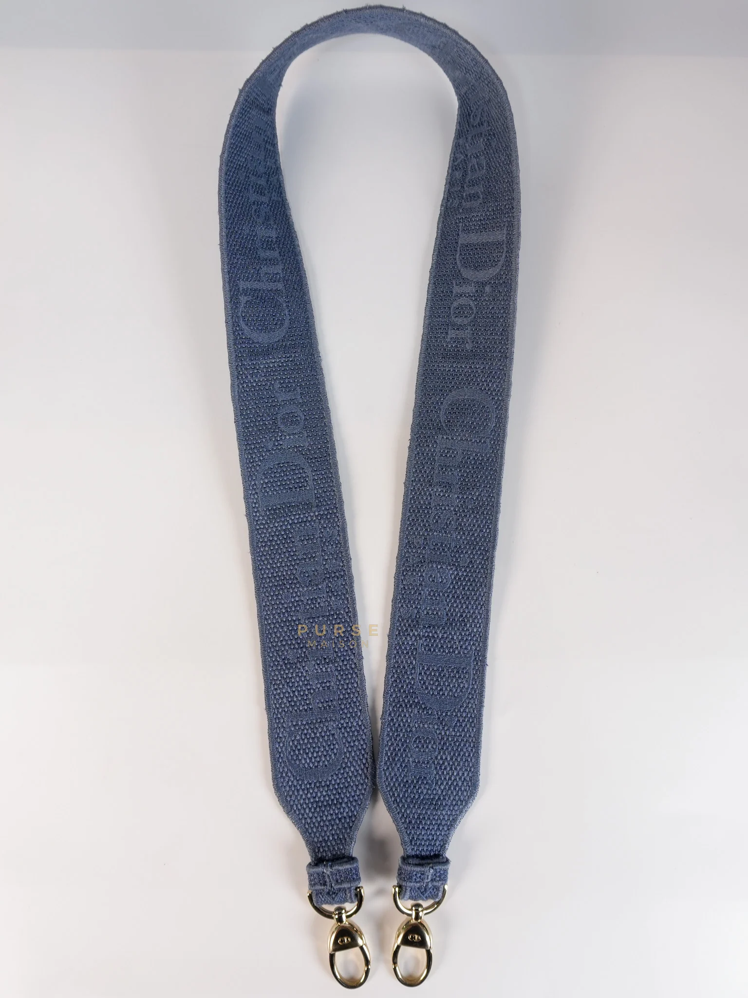 Christian Dior Lady Dior D-Lite Blue Medium Embroidered Cannage Quilt Canvas - Image 35