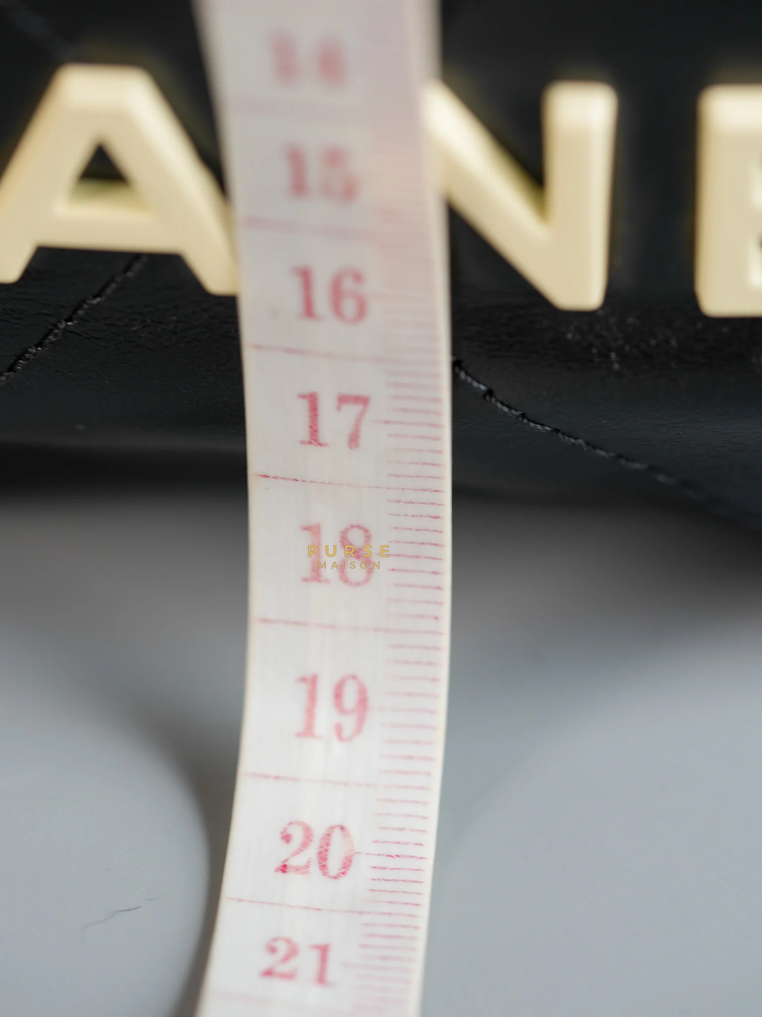 Chanel 22 Mini Black Calfskin Leather in Aged Gold Hardware (Microchip) - Image 23