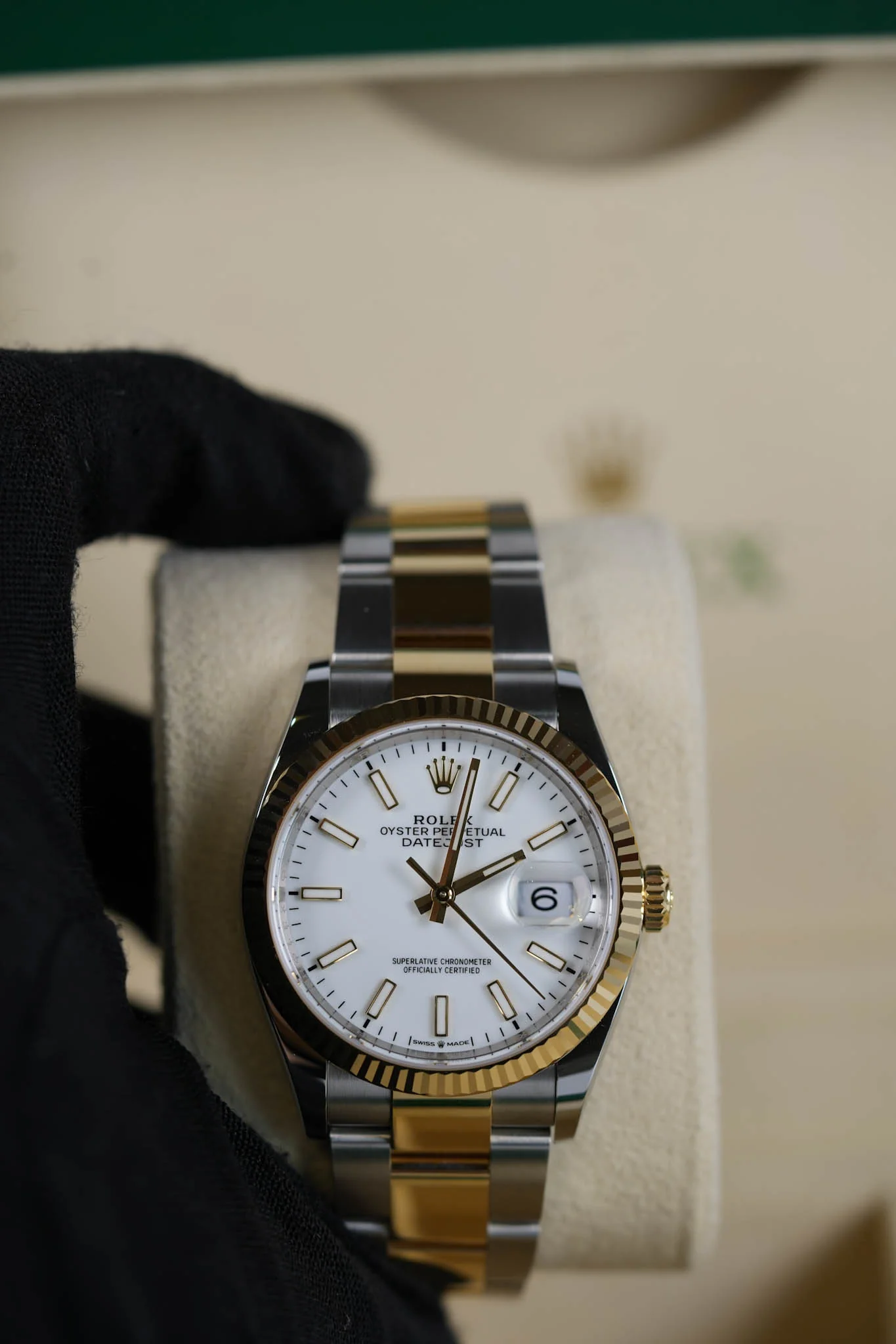 Rolex Datejust 36mm Two Tone White Dial Stainless Strap Year 2024 (Reference Number 126233) - Image 12