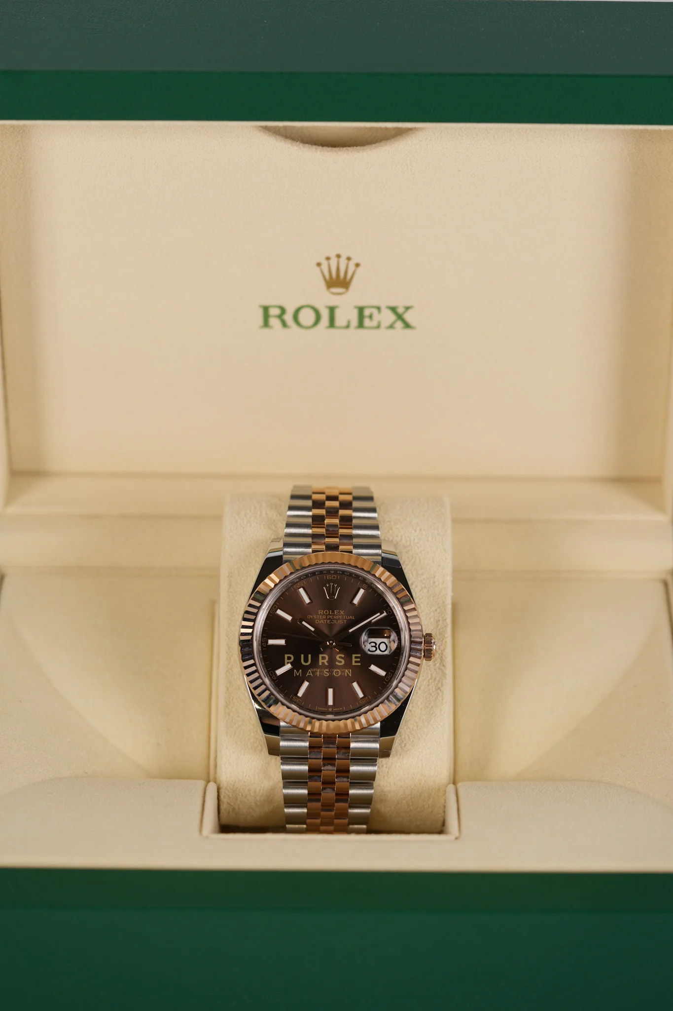 Rolex Datejust 41mm Everose Gold Stainless Strap Reference Number 126331 - Image 2
