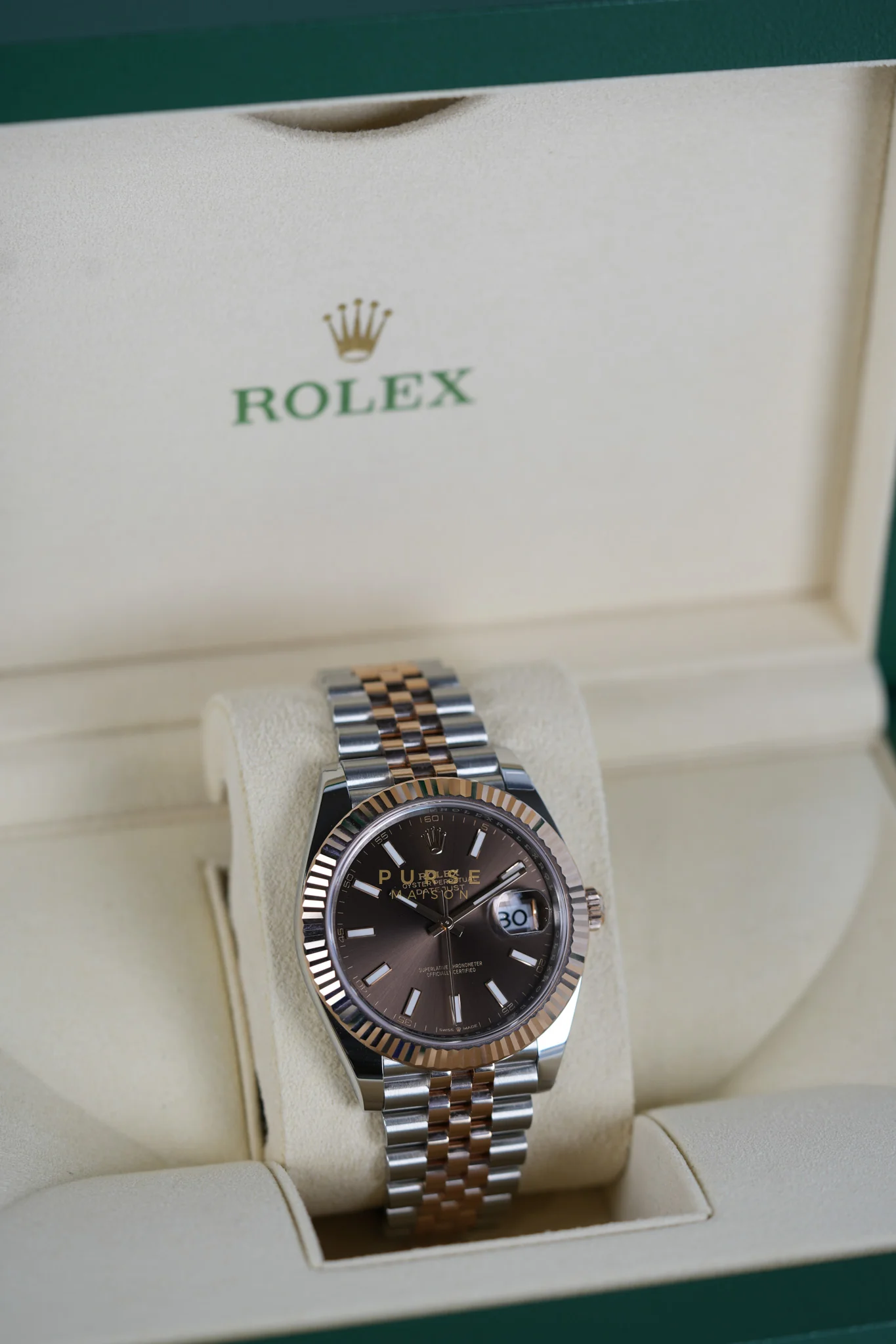 Rolex Datejust 41mm Everose Gold Stainless Strap Reference Number 126331 - Image 3