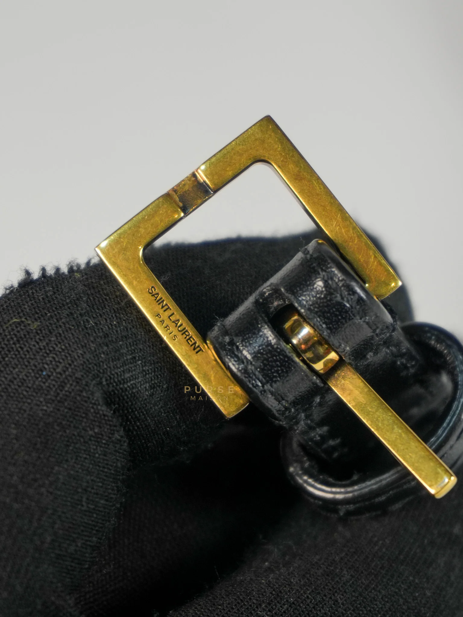 Yves Saint Laurent Mini Manhattan Bag in Black Smooth Leather and Gold Hardware - Image 30