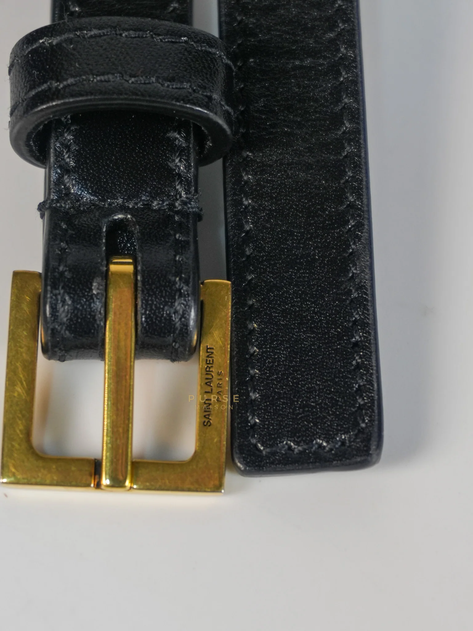 Yves Saint Laurent Mini Manhattan Bag in Black Smooth Leather and Gold Hardware - Image 31