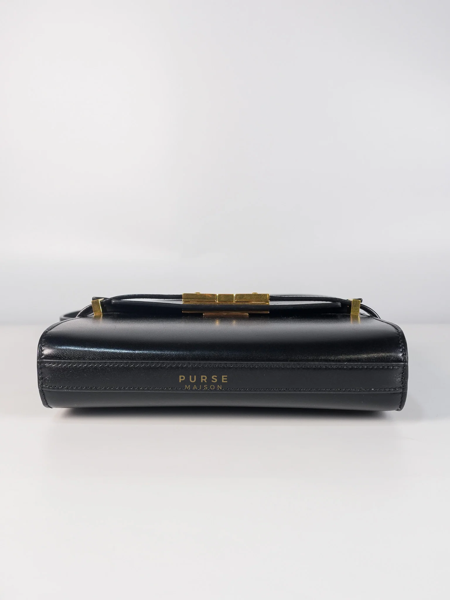 Yves Saint Laurent Mini Manhattan Bag in Black Smooth Leather and Gold Hardware - Image 5