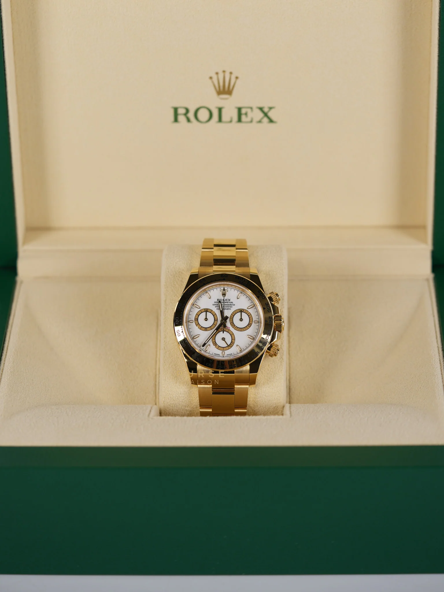 Rolex Daytona 40mm Full Gold Stainless Strap Year 2024 (Reference Number 126508)