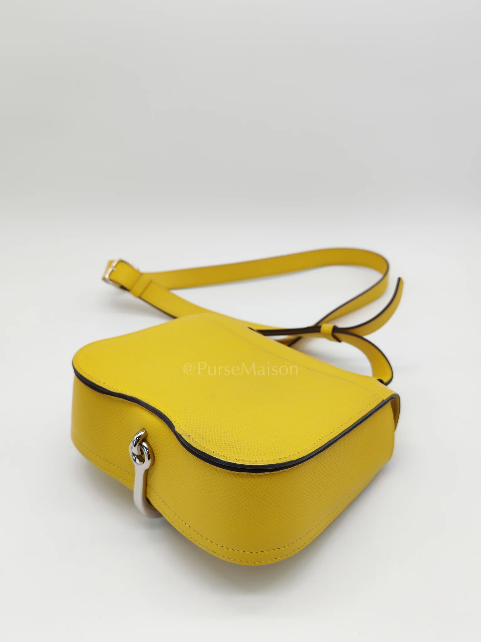 Hermes Mini Della Cavalleria Jaune de Naples Epsom Leather and Palladium Hardware Stamp U (2022) - Image 11