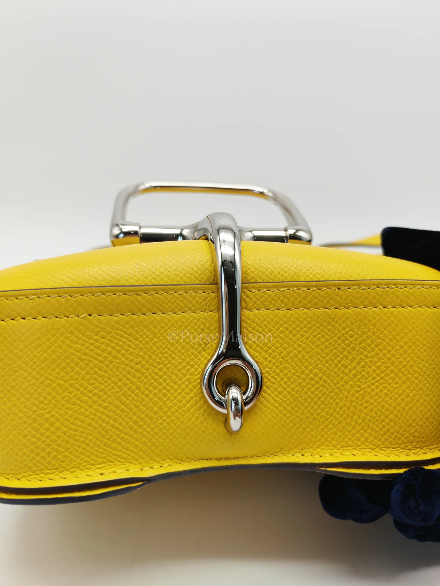 Hermes Mini Della Cavalleria Jaune de Naples Epsom Leather and Palladium Hardware Stamp U (2022) - Image 17