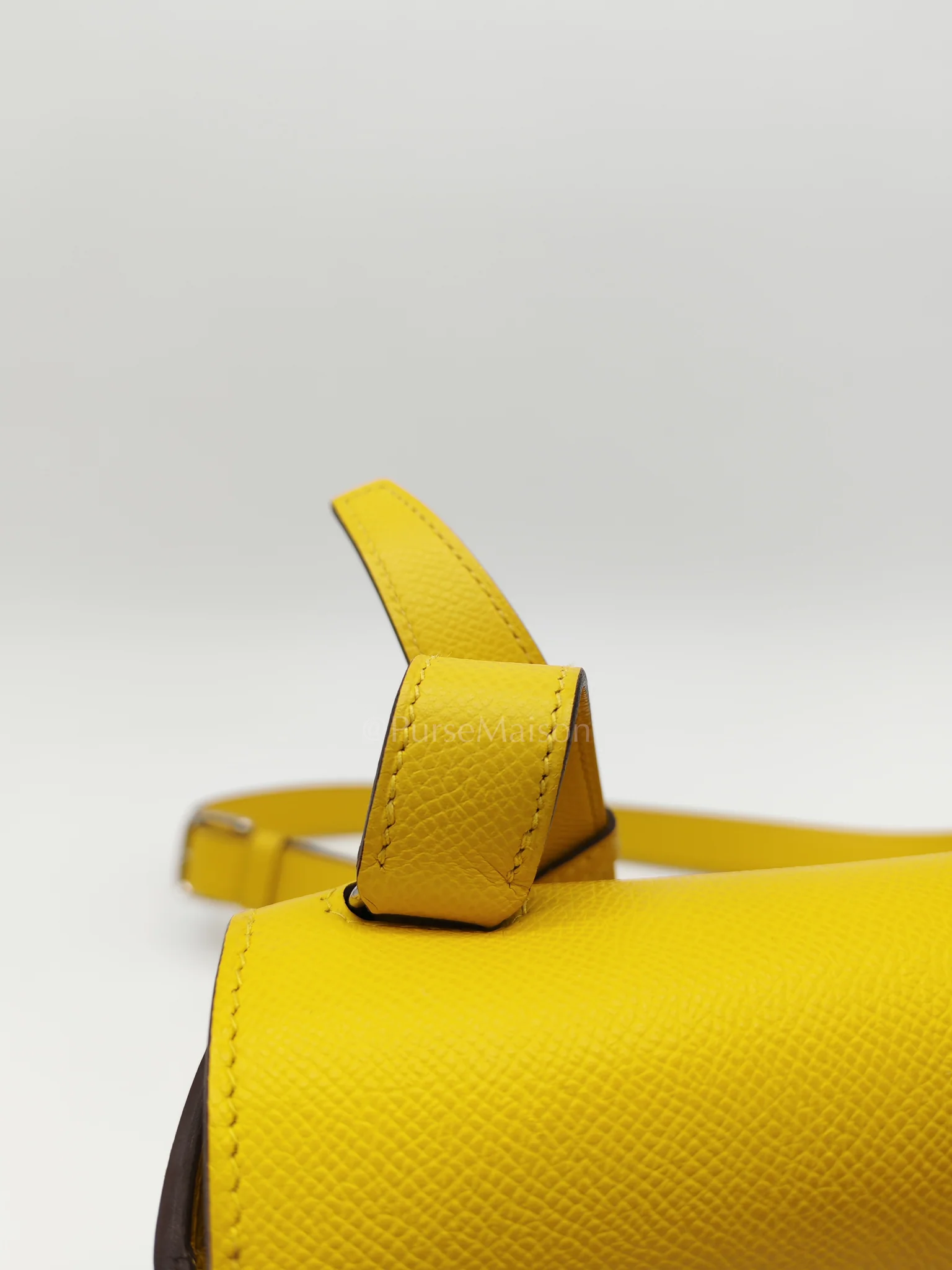 Hermes Mini Della Cavalleria Jaune de Naples Epsom Leather and Palladium Hardware Stamp U (2022) - Image 22