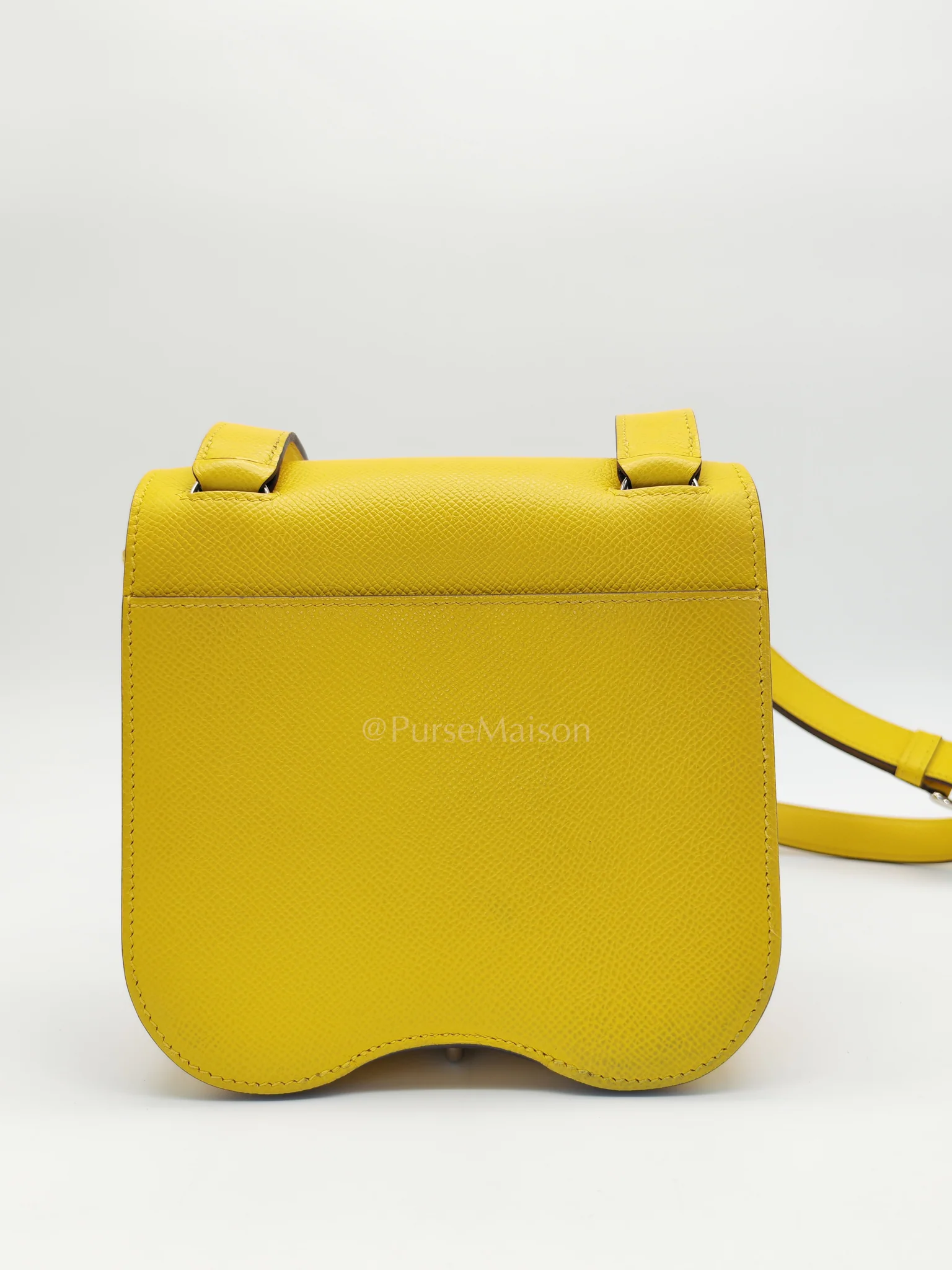 Hermes Mini Della Cavalleria Jaune de Naples Epsom Leather and Palladium Hardware Stamp U (2022) - Image 25