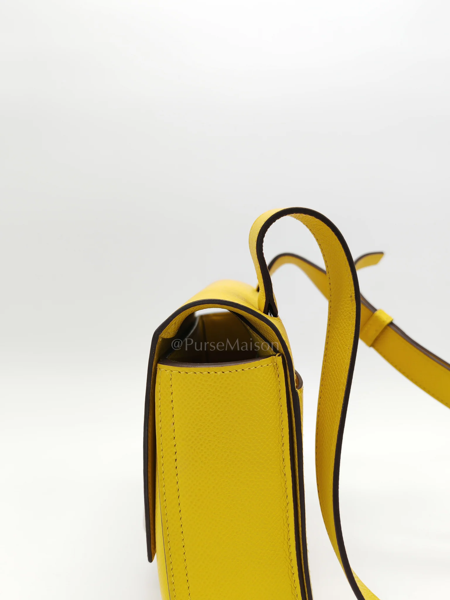 Hermes Mini Della Cavalleria Jaune de Naples Epsom Leather and Palladium Hardware Stamp U (2022) - Image 27