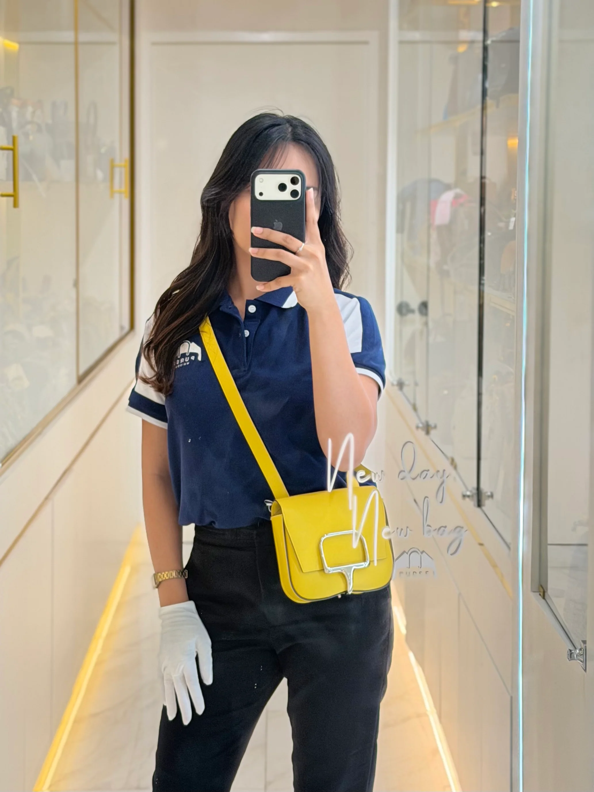 Hermes Mini Della Cavalleria Jaune de Naples Epsom Leather and Palladium Hardware Stamp U (2022) - Image 47