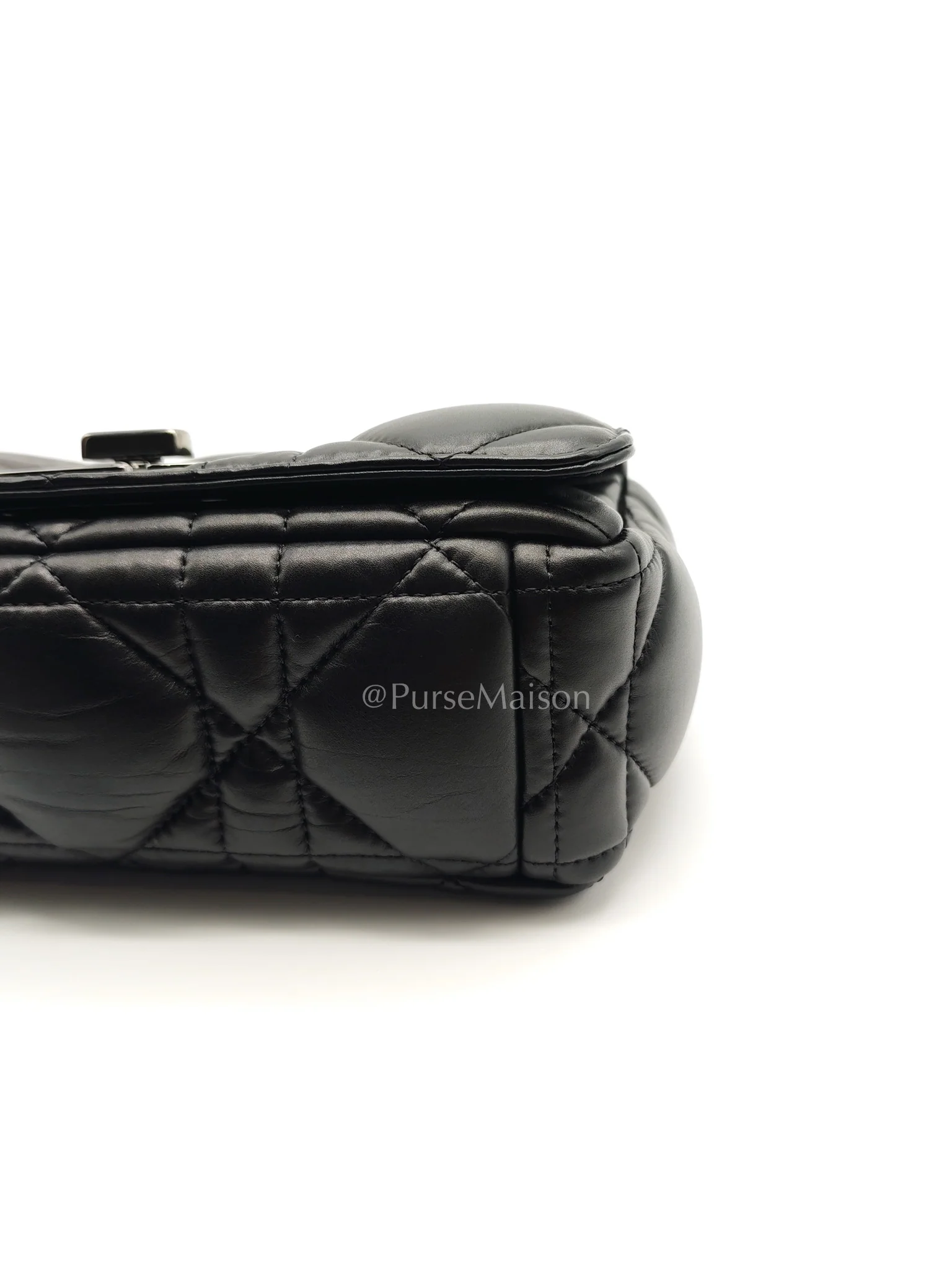 Christian Dior Soft Caro in Small Cannage Lambskin Leather Shoulder Bag - Image 11