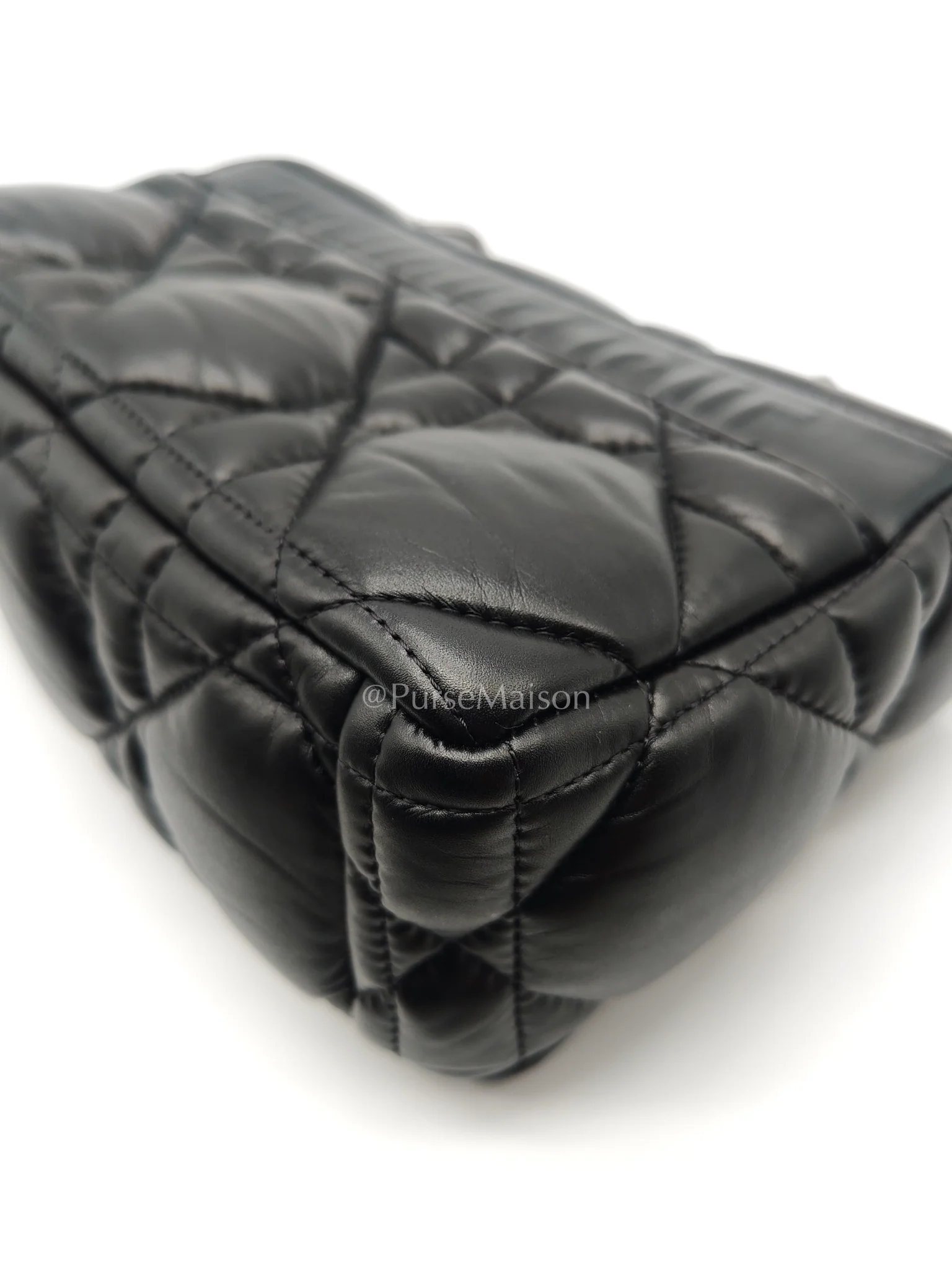 Christian Dior Soft Caro in Small Cannage Lambskin Leather Shoulder Bag - Image 14