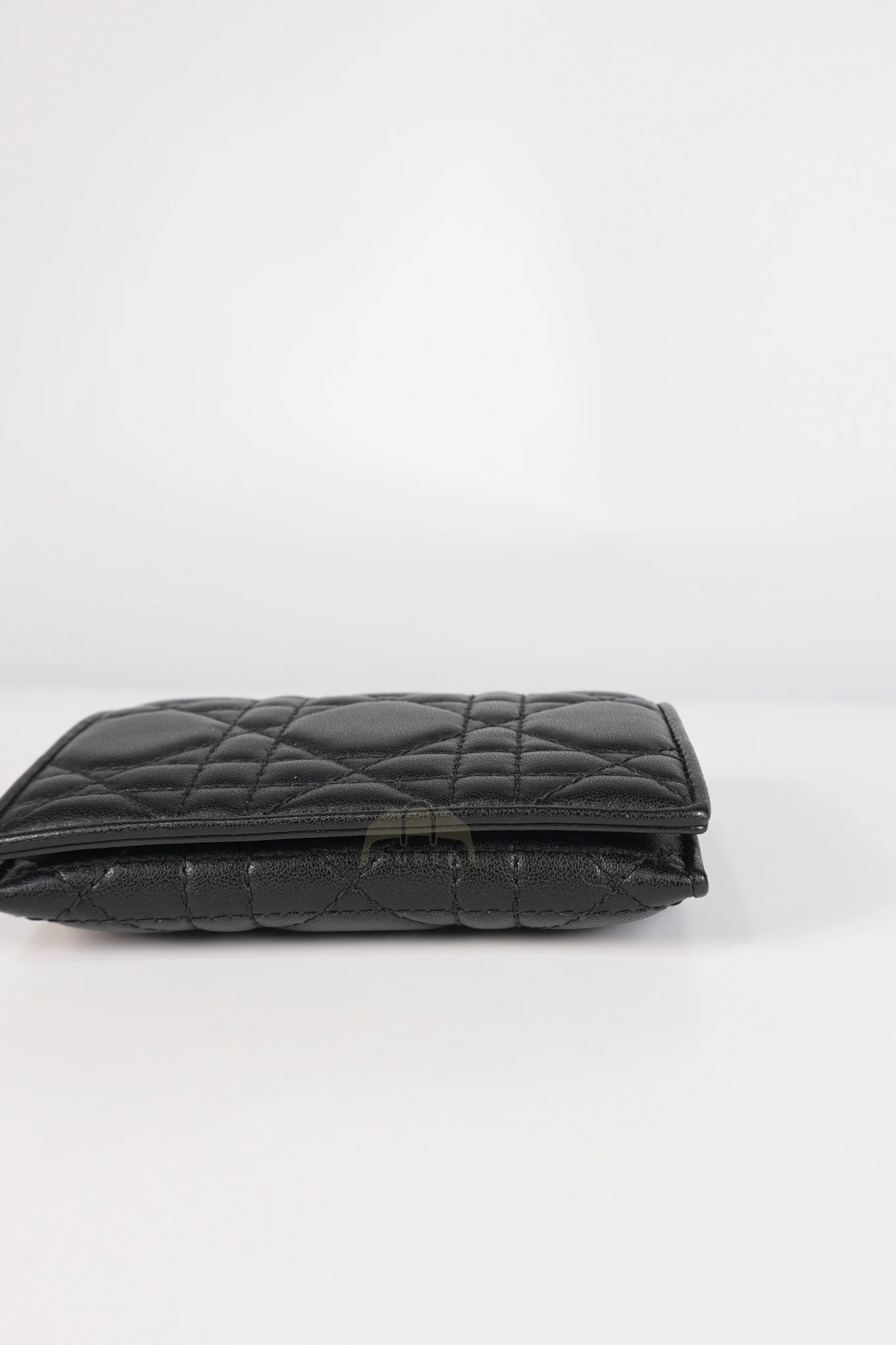Christian Dior Lady Dior Flap Card Holder in Black Quilted Cannage Lambskin Leather - Image 15