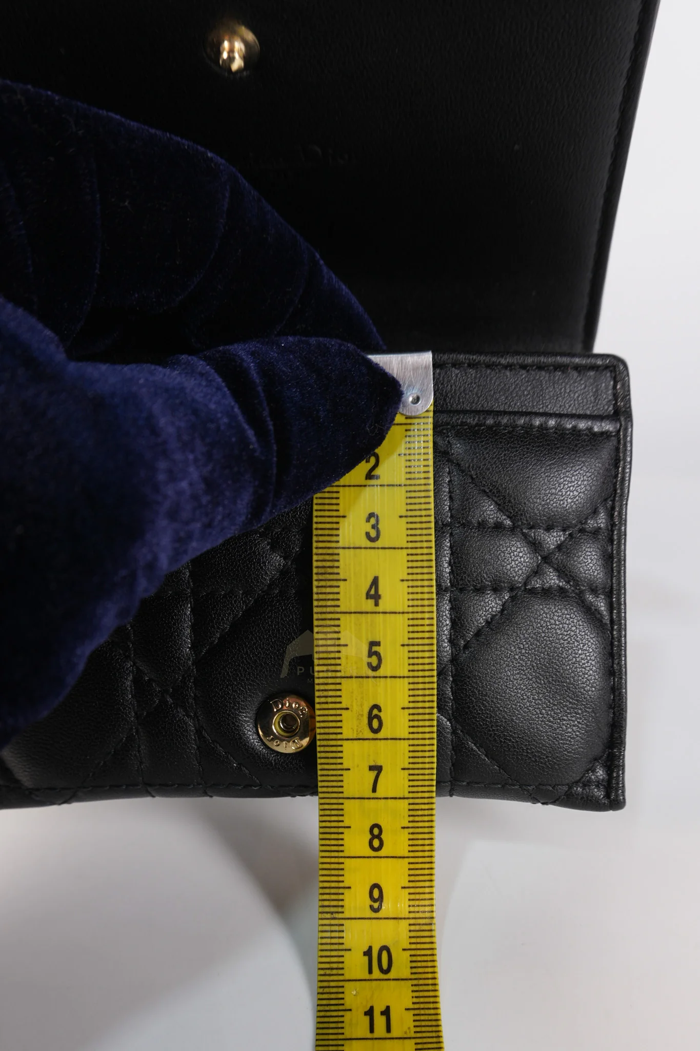 Christian Dior Lady Dior Flap Card Holder in Black Quilted Cannage Lambskin Leather - Image 26