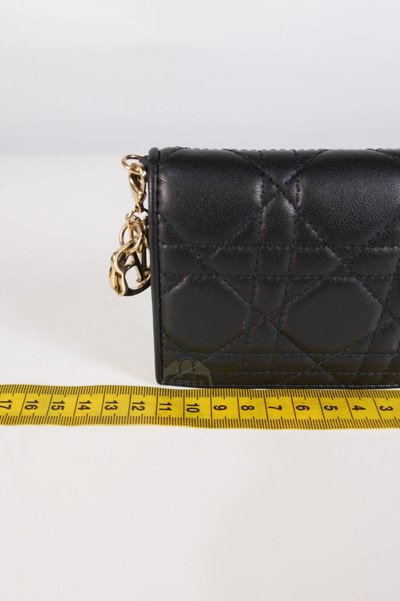Christian Dior Lady Dior Flap Card Holder in Black Quilted Cannage Lambskin Leather - Image 27