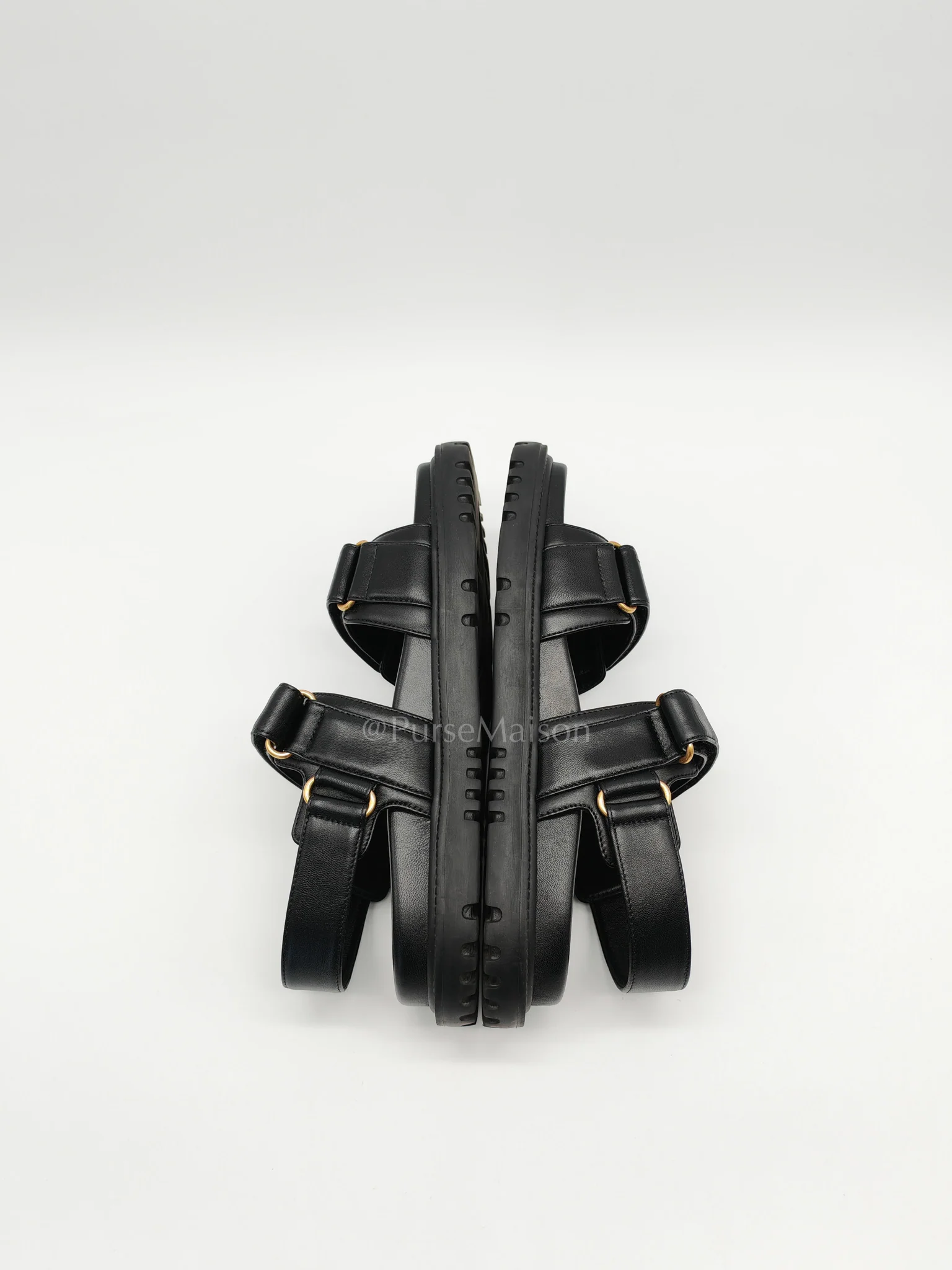 Christian Dior Dioract Black Lambskin Women’s Sandals Size 38EU (24.5cm) - Image 6