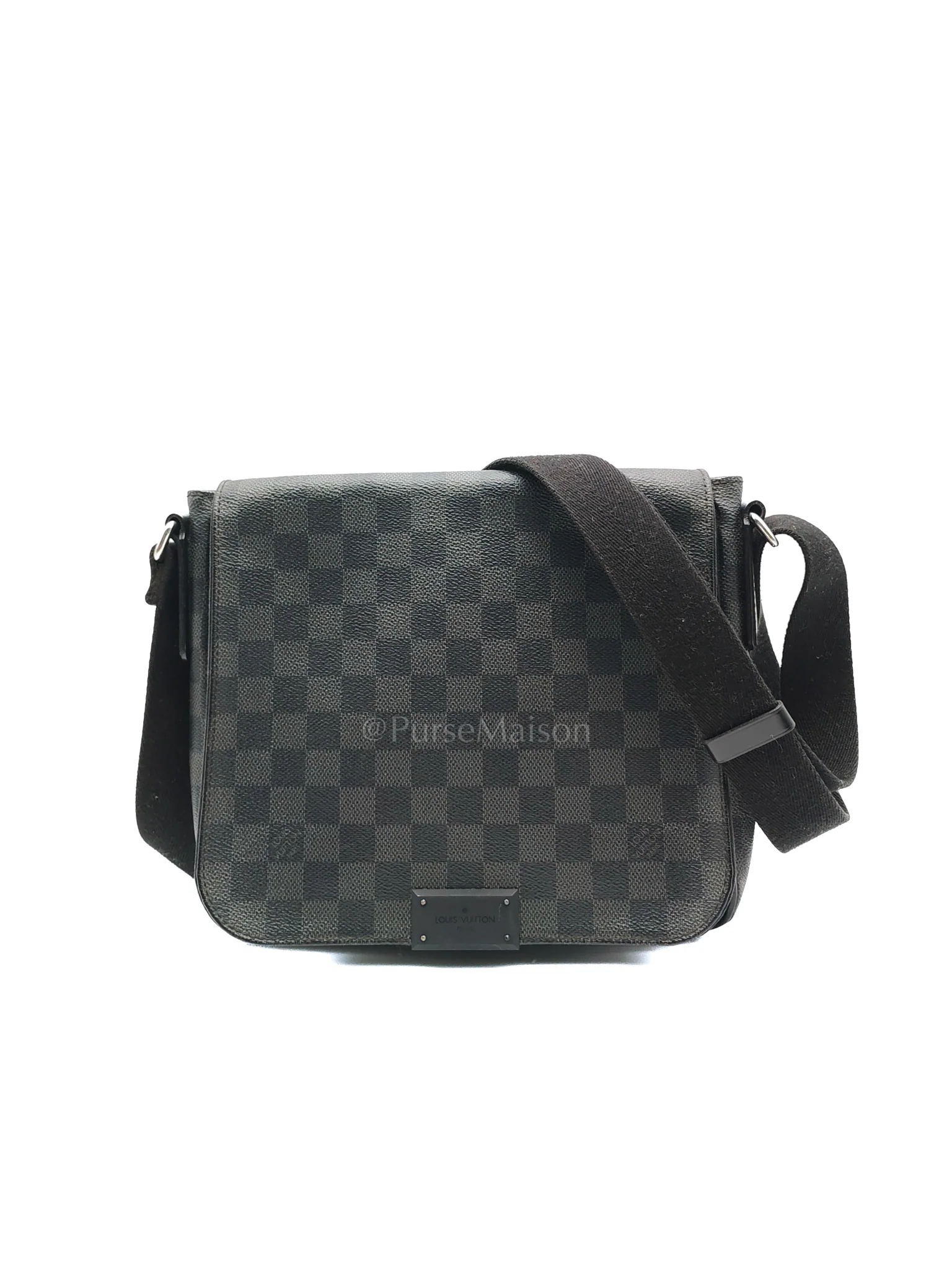 Louis Vuitton District PM Messenger Bag in Damier Graphite Canvas (Date Code: FL4105)