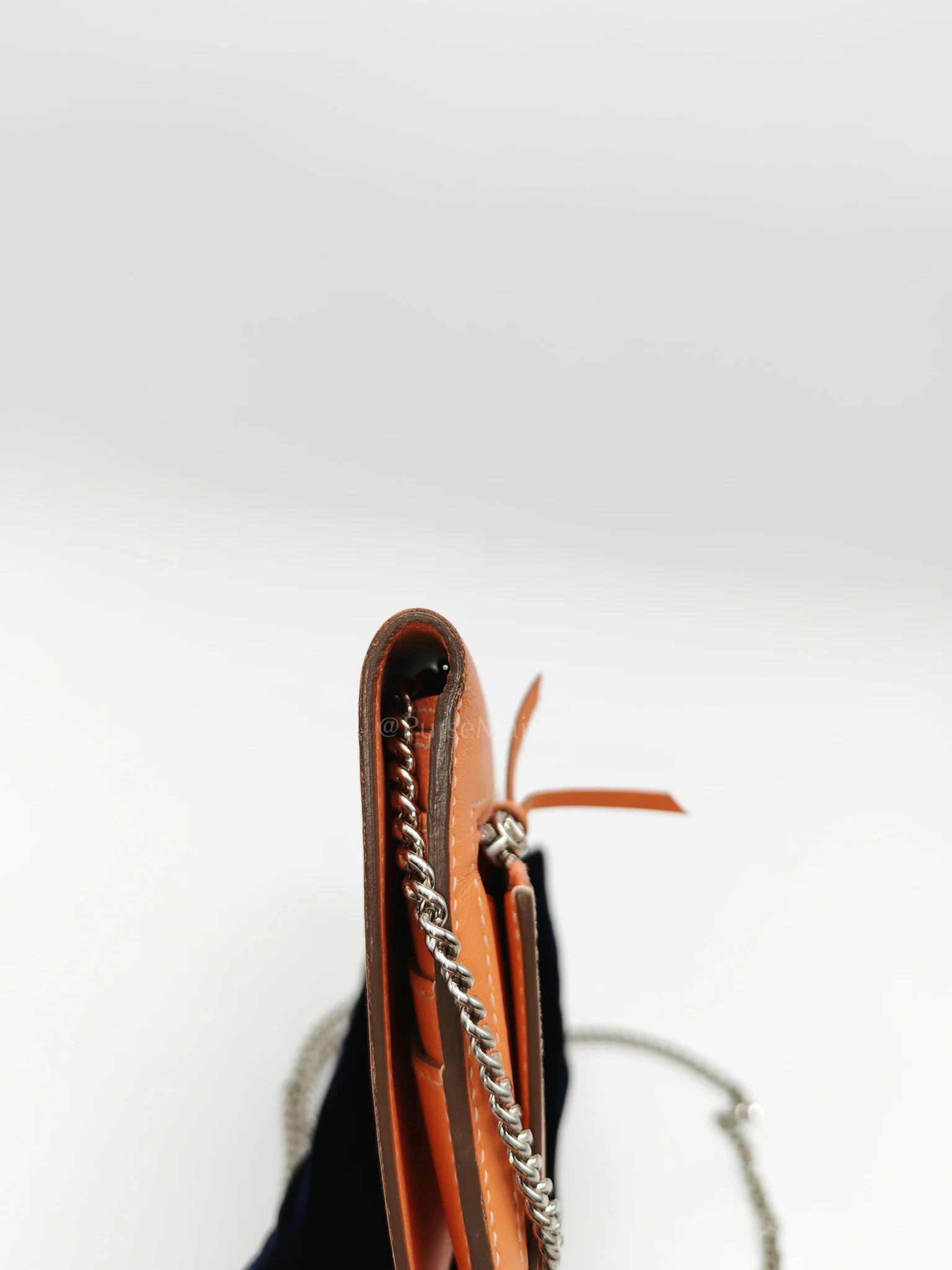 Hermes Dogon Duo Wallet in Classic Orange Evercalf Leather & Palladium Hardware Stamp Sqaure Q (2013) - Image 21