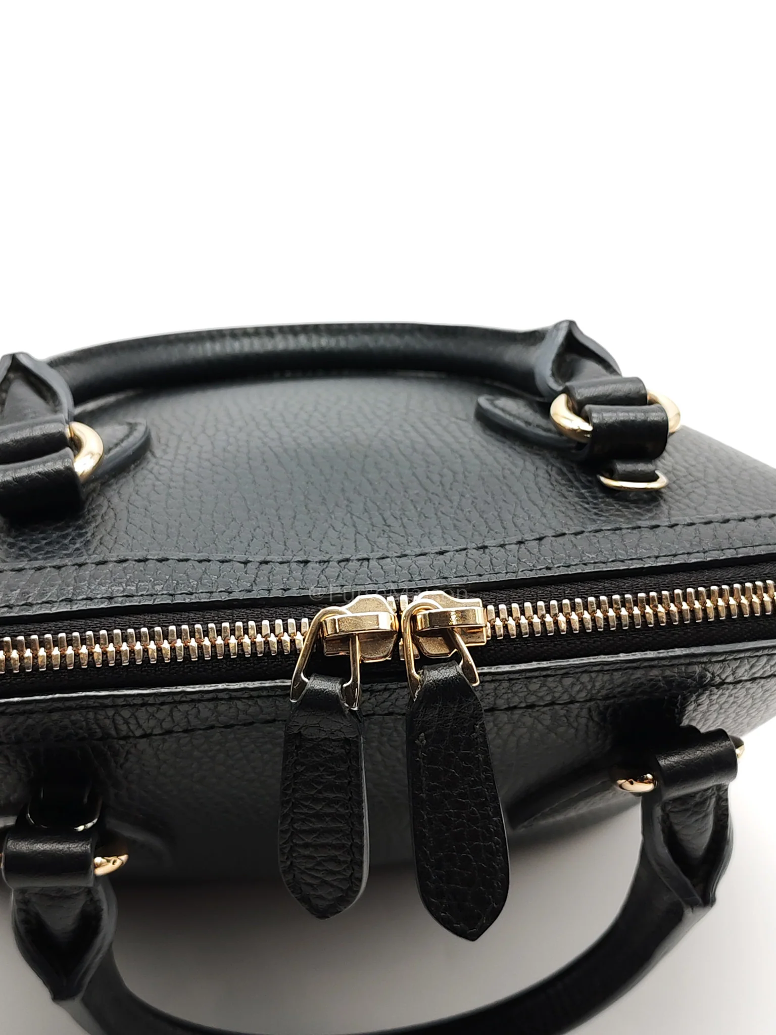 Gucci Dome Bag Small in Black GG Charm Satchel Pebbled Leather & Light Gold Hardware - Image 21