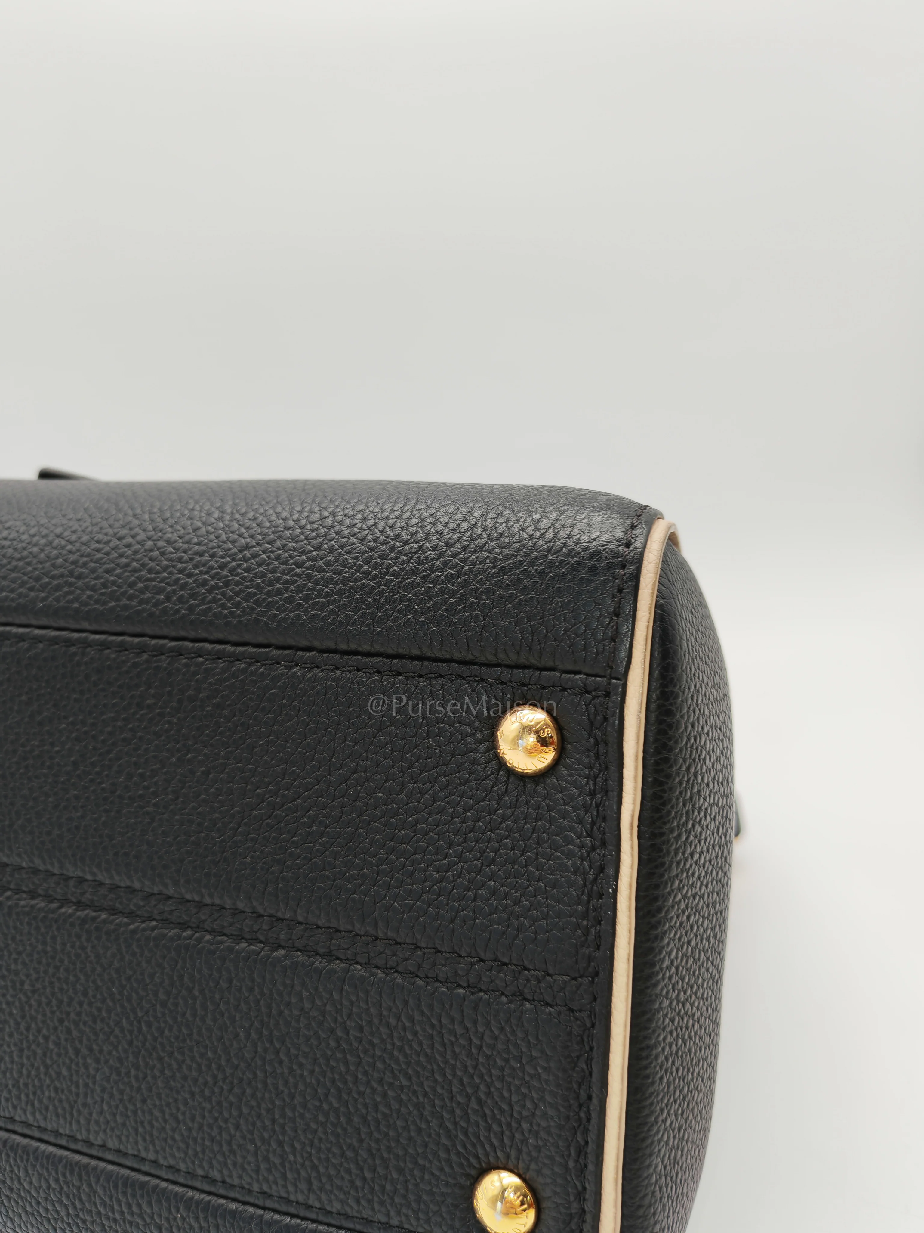 Louis Vuitton Double V Monogram Canvas and Black Grained Leather Shoulder Bag (Date Code: TR4137) - Image 12