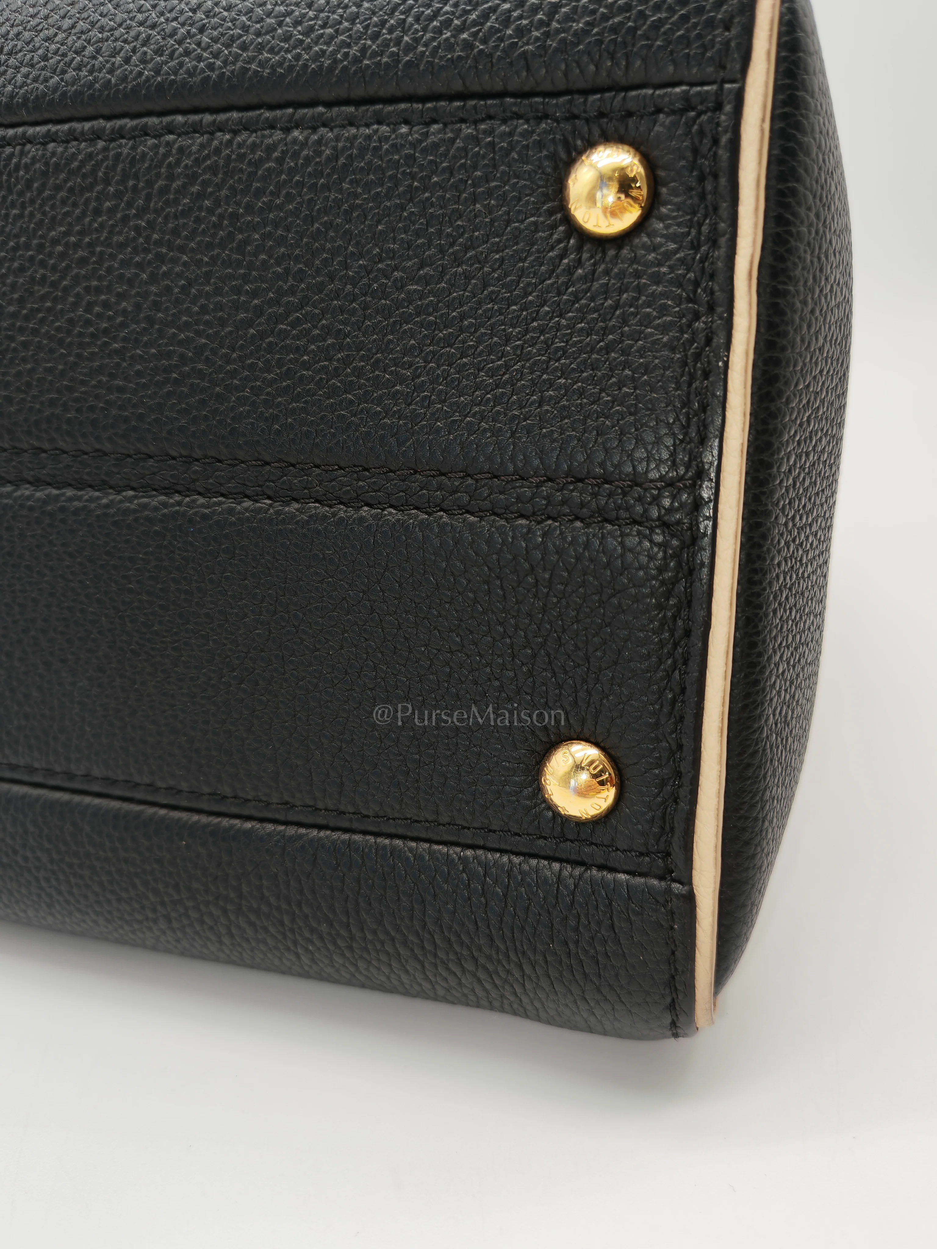 Louis Vuitton Double V Monogram Canvas and Black Grained Leather Shoulder Bag (Date Code: TR4137) - Image 13