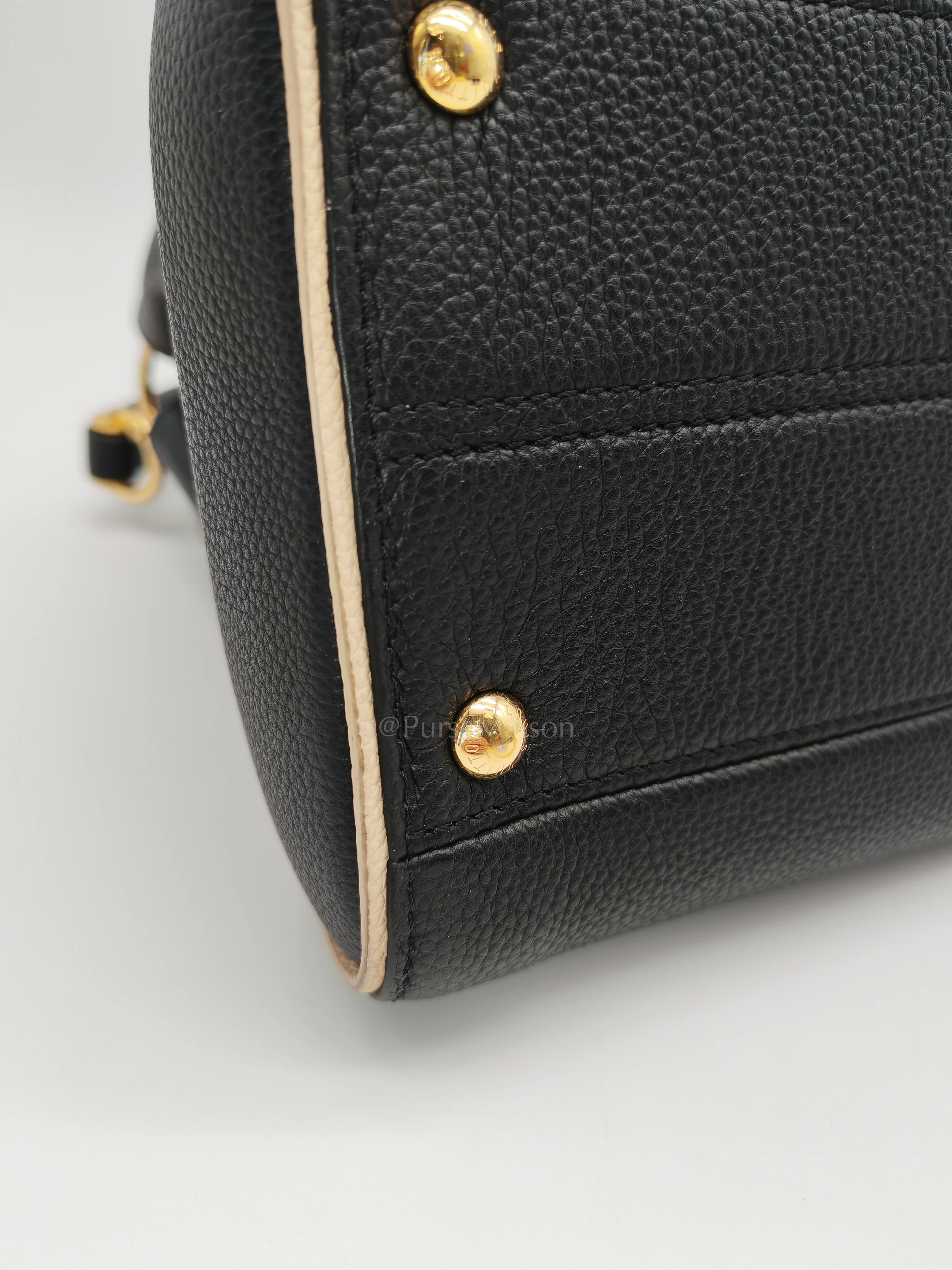 Louis Vuitton Double V Monogram Canvas and Black Grained Leather Shoulder Bag (Date Code: TR4137) - Image 15