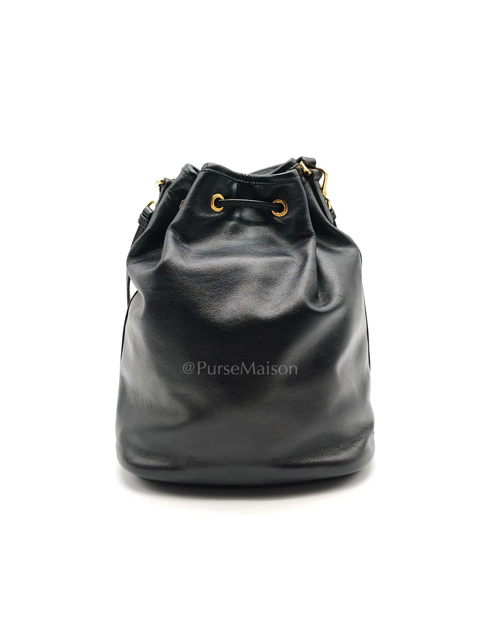 Prada Duet Bucket Bag in Black Smooth Calfskin Leather Crossbody Bag - Image 4