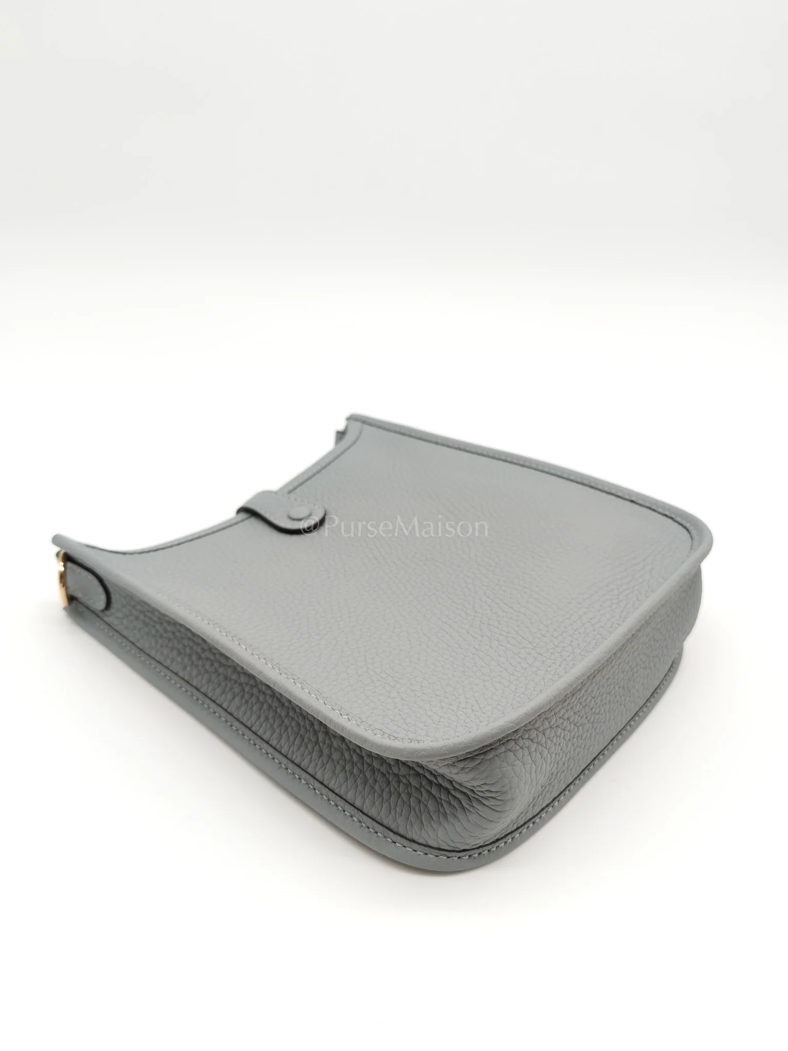Hermes Evelyne 16 TPM in Gris Pantin Clemence Leather Gold Hardware Stamp K (2025) - Image 10