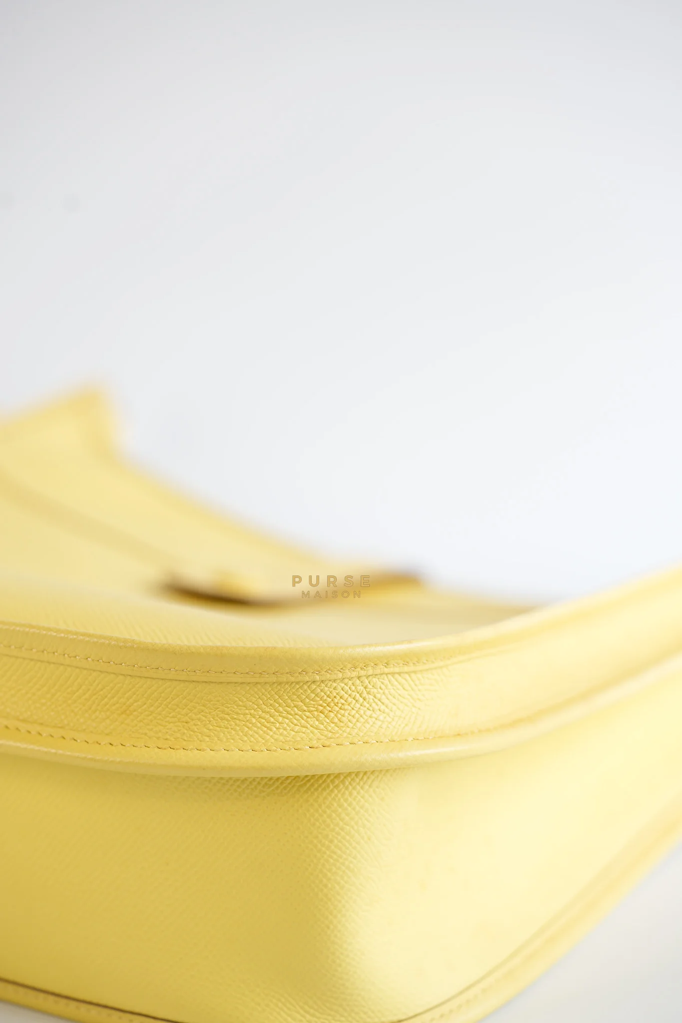 Hermes Evelyne III GM Jaune Poussin Clemence in Palladium Hardware Stamp T - Image 10