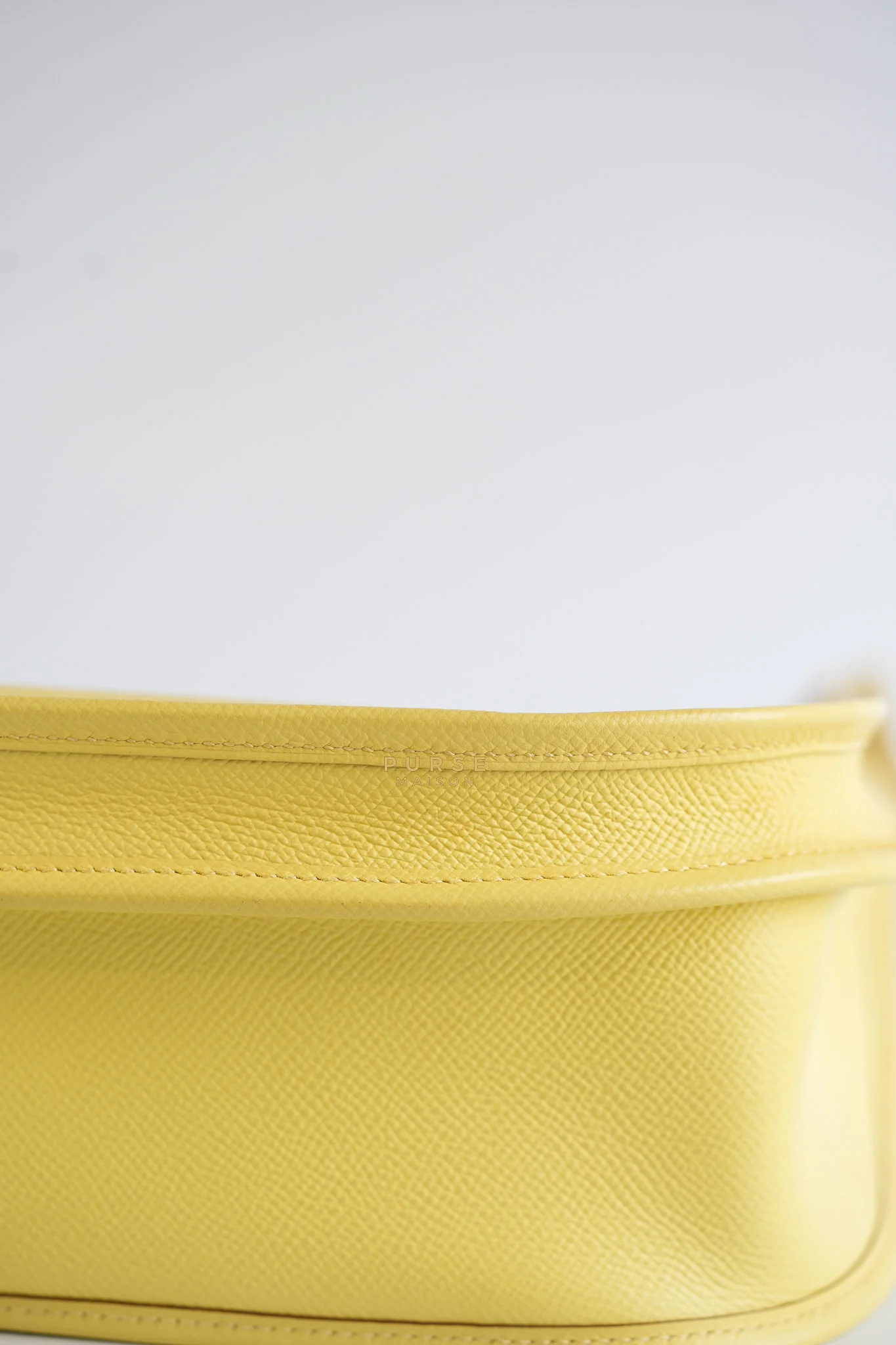 Hermes Evelyne III GM Jaune Poussin Clemence in Palladium Hardware Stamp T - Image 12