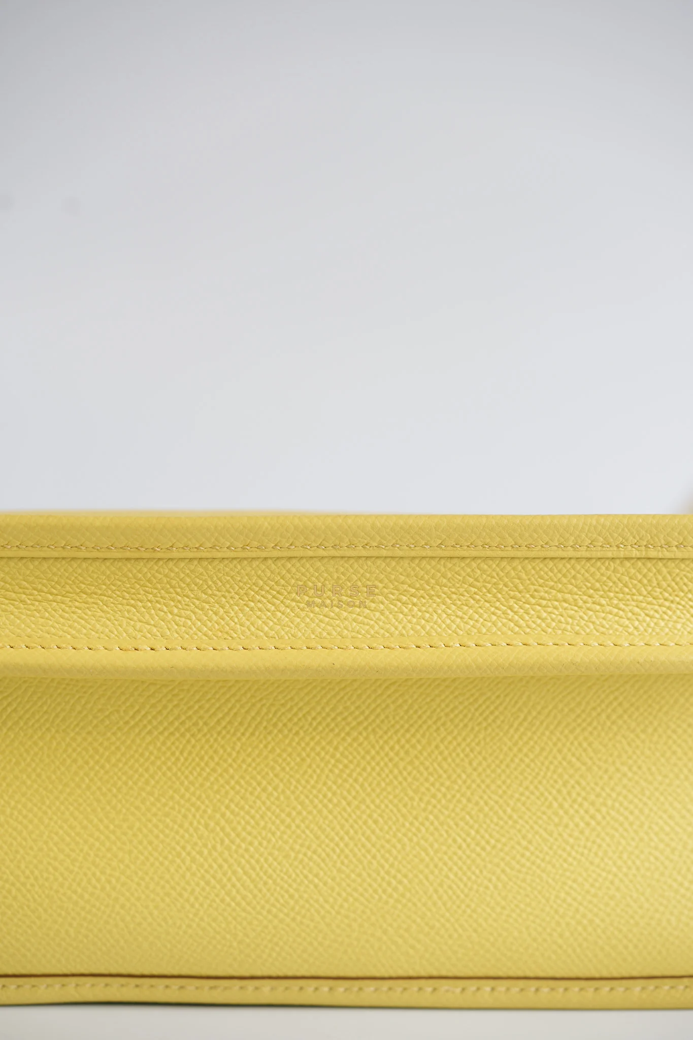 Hermes Evelyne III GM Jaune Poussin Clemence in Palladium Hardware Stamp T - Image 13