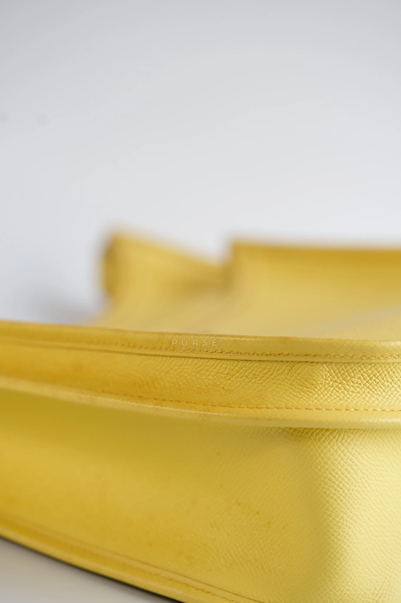 Hermes Evelyne III GM Jaune Poussin Clemence in Palladium Hardware Stamp T - Image 14