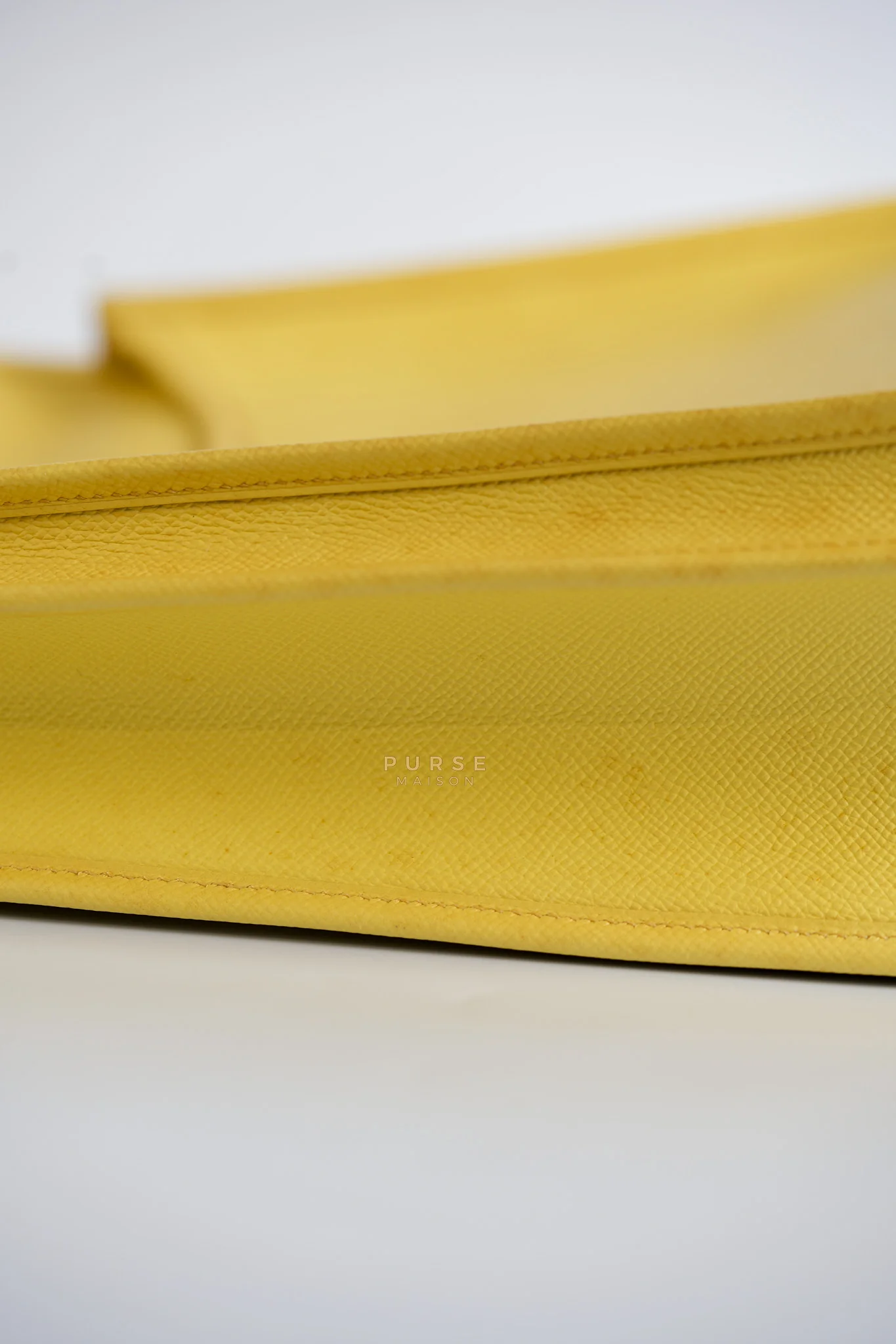 Hermes Evelyne III GM Jaune Poussin Clemence in Palladium Hardware Stamp T - Image 17