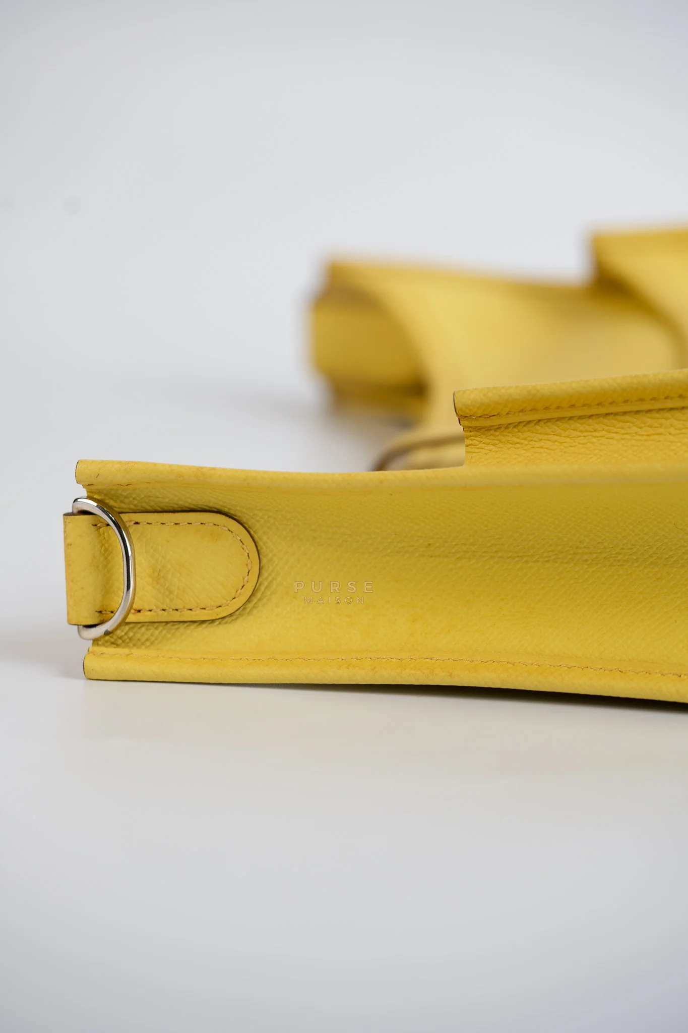 Hermes Evelyne III GM Jaune Poussin Clemence in Palladium Hardware Stamp T - Image 19