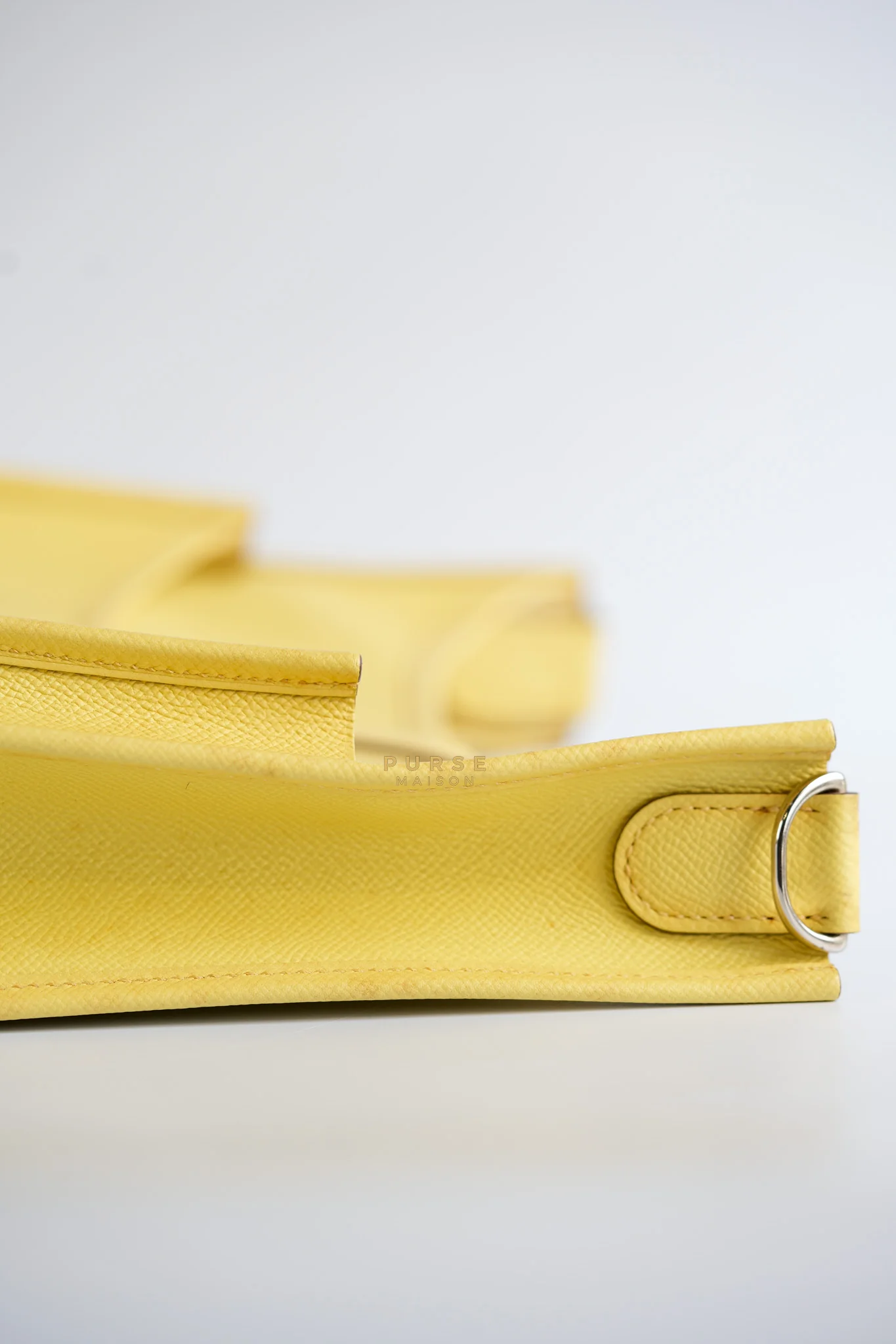 Hermes Evelyne III GM Jaune Poussin Clemence in Palladium Hardware Stamp T - Image 21