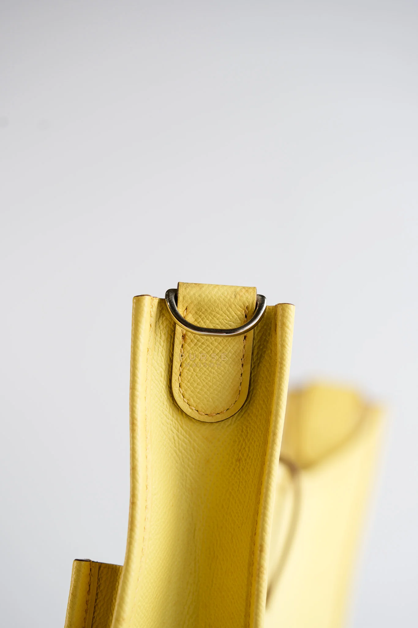 Hermes Evelyne III GM Jaune Poussin Clemence in Palladium Hardware Stamp T - Image 22