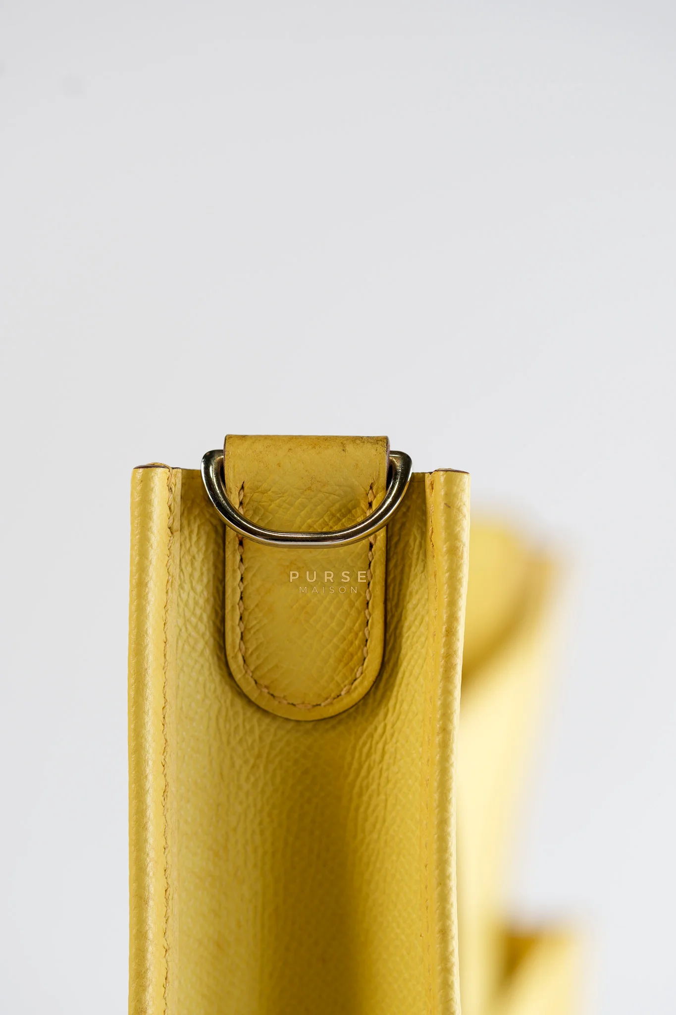 Hermes Evelyne III GM Jaune Poussin Clemence in Palladium Hardware Stamp T - Image 24