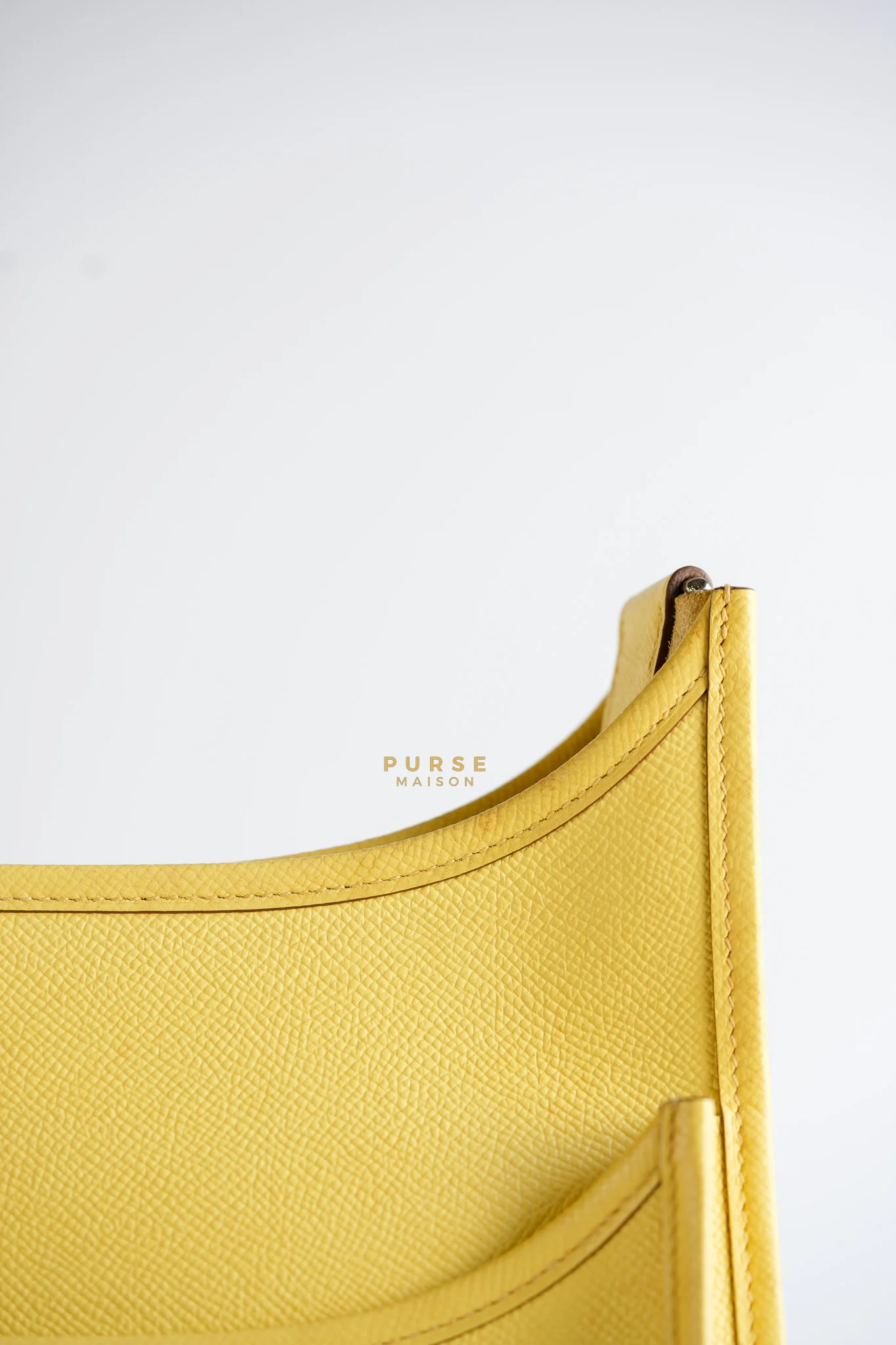 Hermes Evelyne III GM Jaune Poussin Clemence in Palladium Hardware Stamp T - Image 26