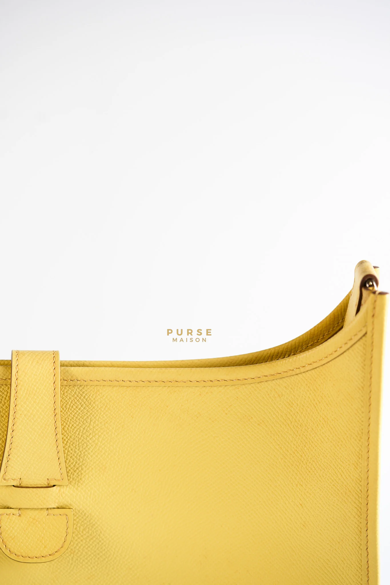 Hermes Evelyne III GM Jaune Poussin Clemence in Palladium Hardware Stamp T - Image 37